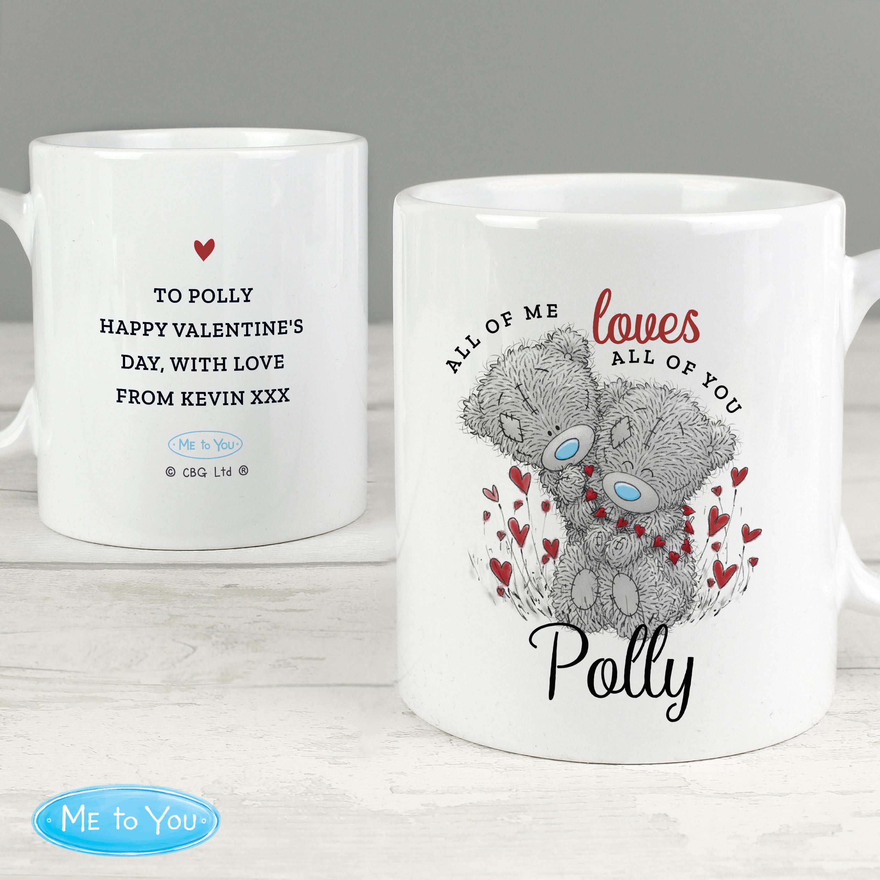 Personalised Me to You Valentine Mug