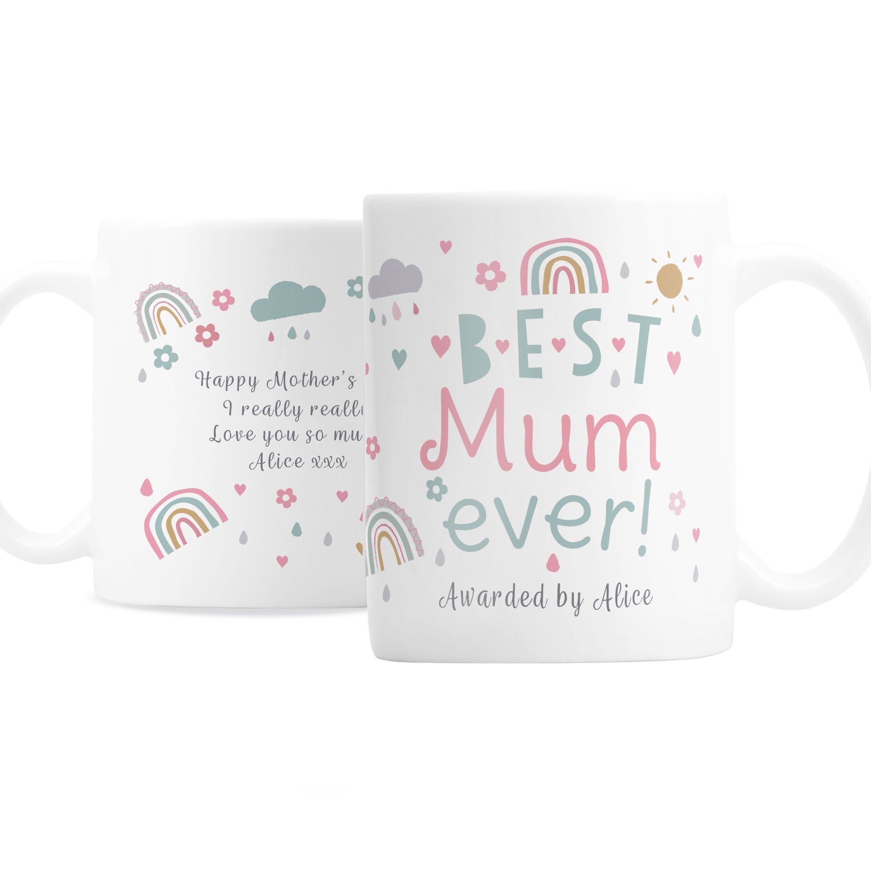 Personalised Best Ever Rainbows & Sunshine Mug