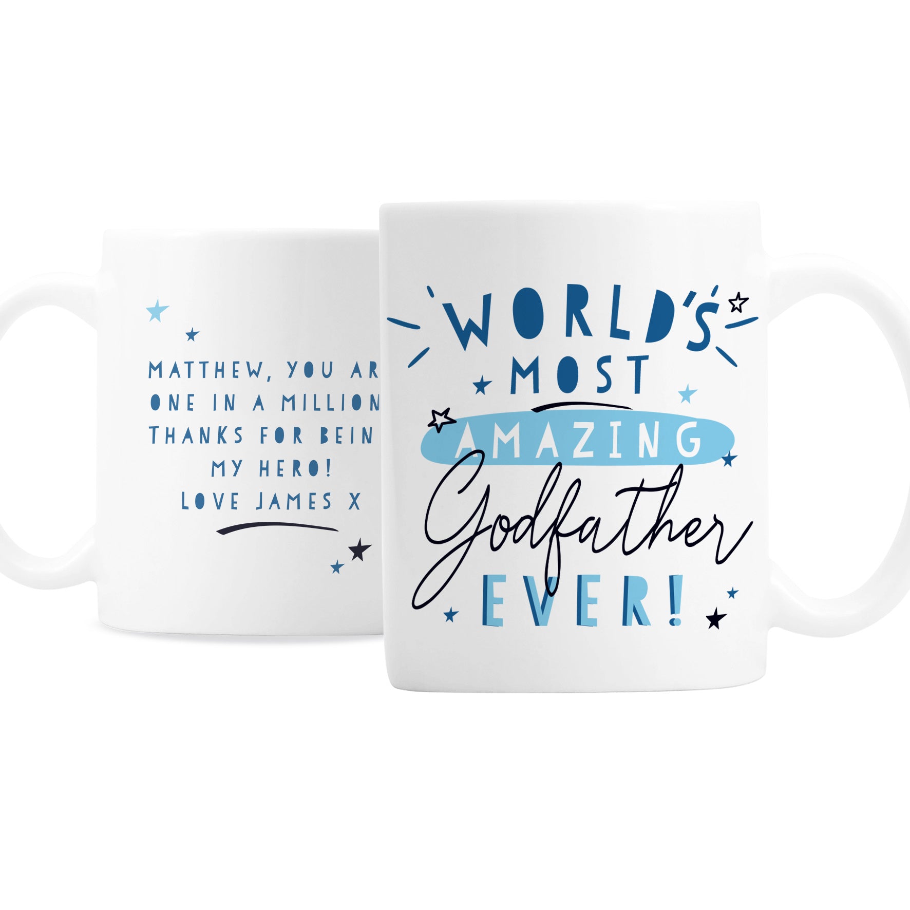 Personalised World's Most Amazing Godfather Mug