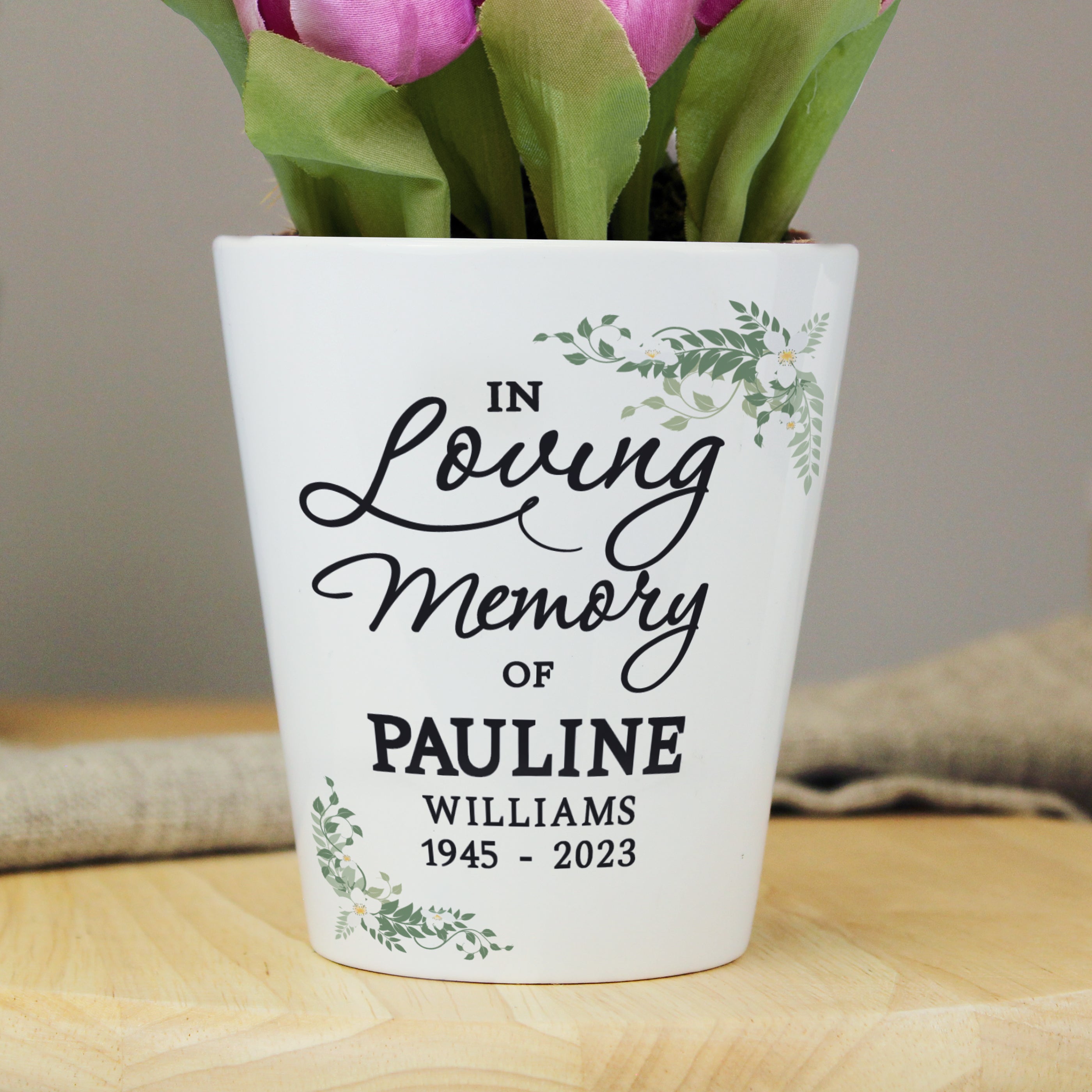 Personalised In Loving Memory Plant Pot