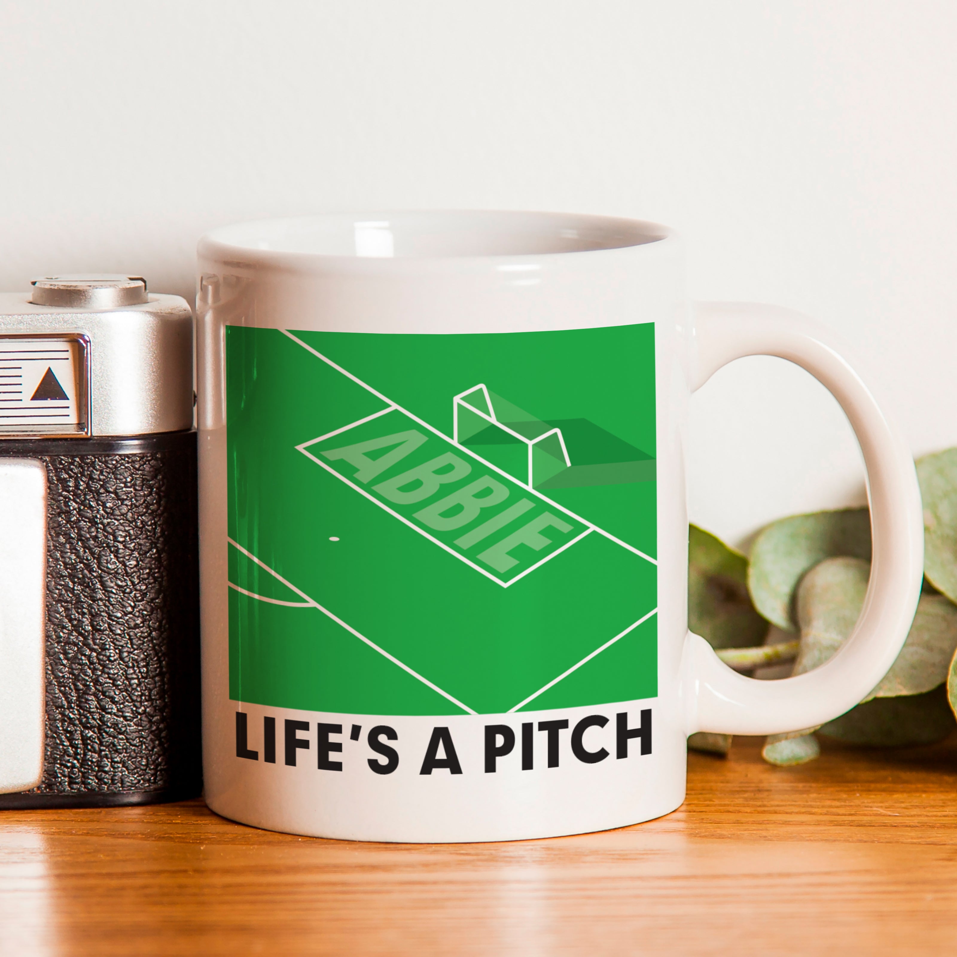 Personalised Life's A Pitch Mug