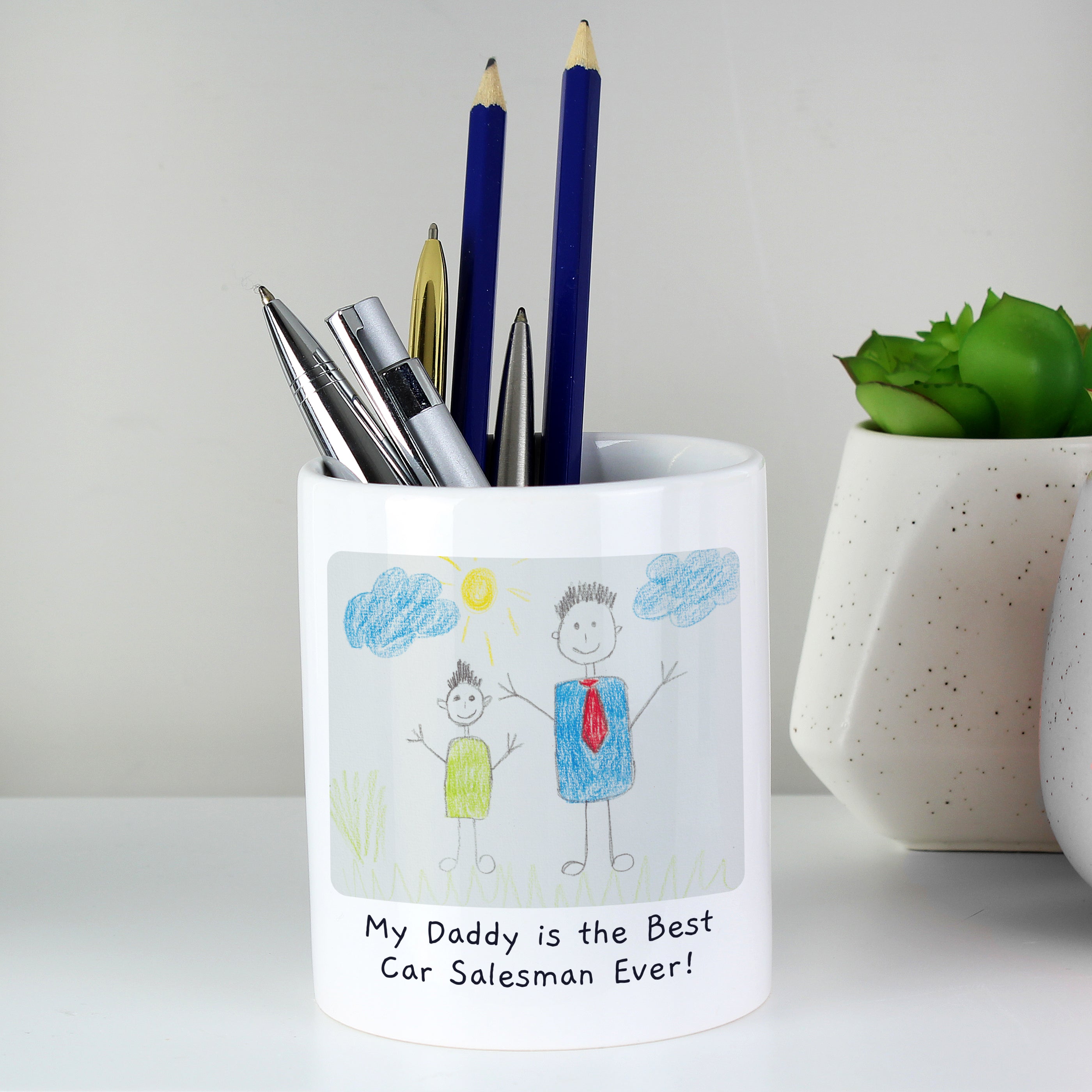 Personalised Childrens Drawing Photo Storage Pot