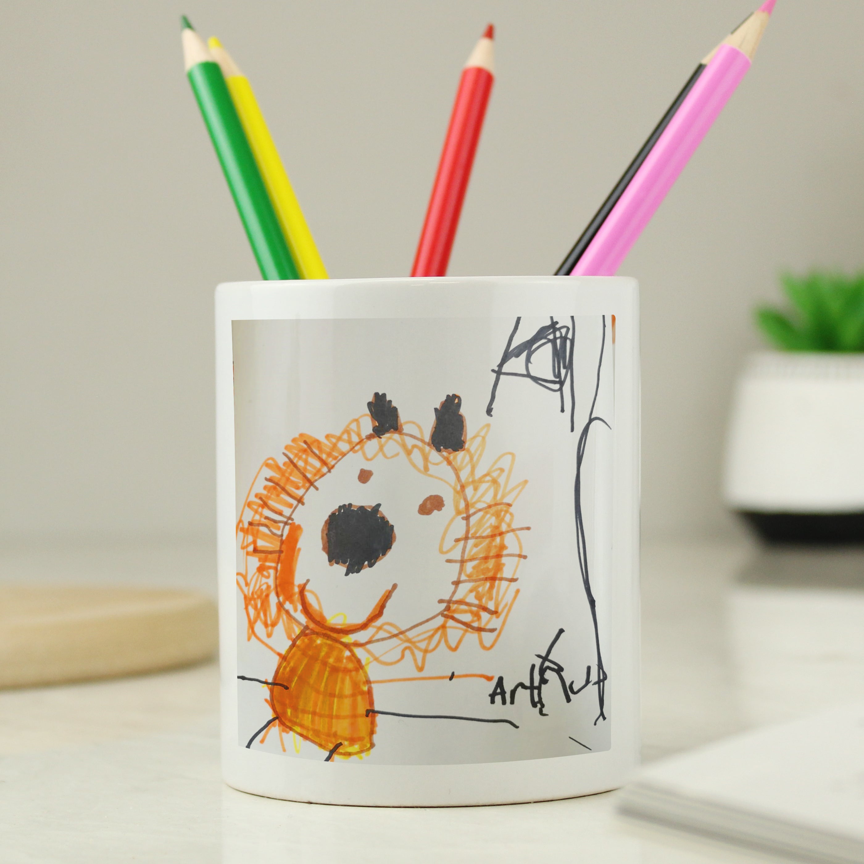 Personalised Childrens Drawing Photo Storage Pot