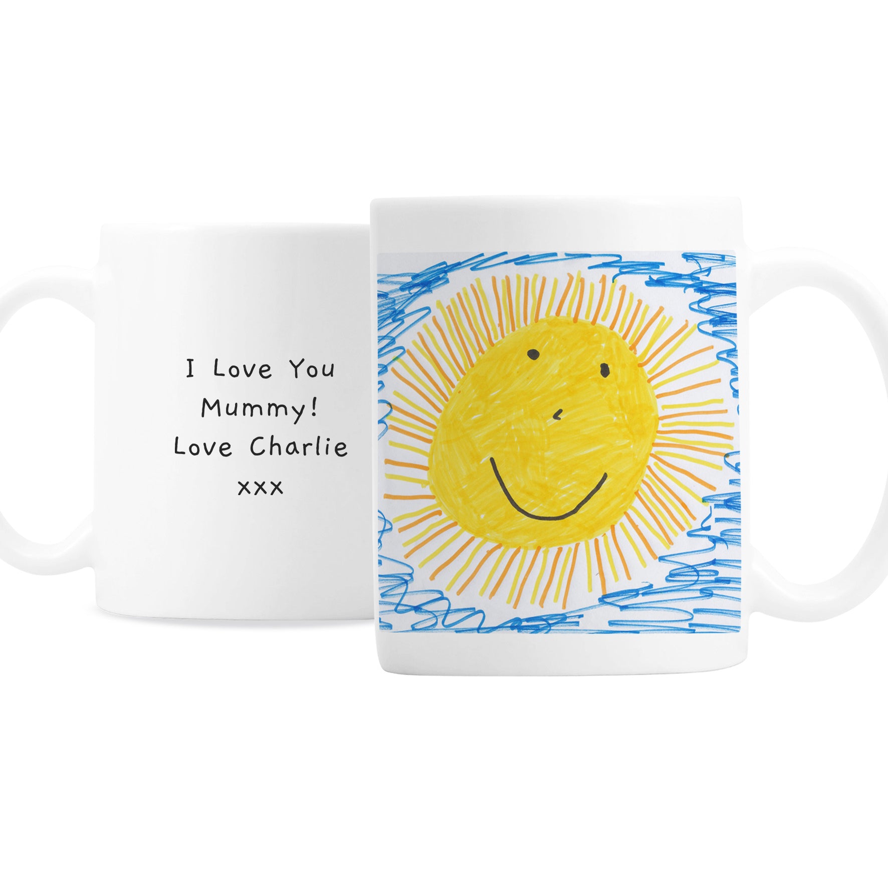 Personalised Childrens Drawing Photo Upload Mug