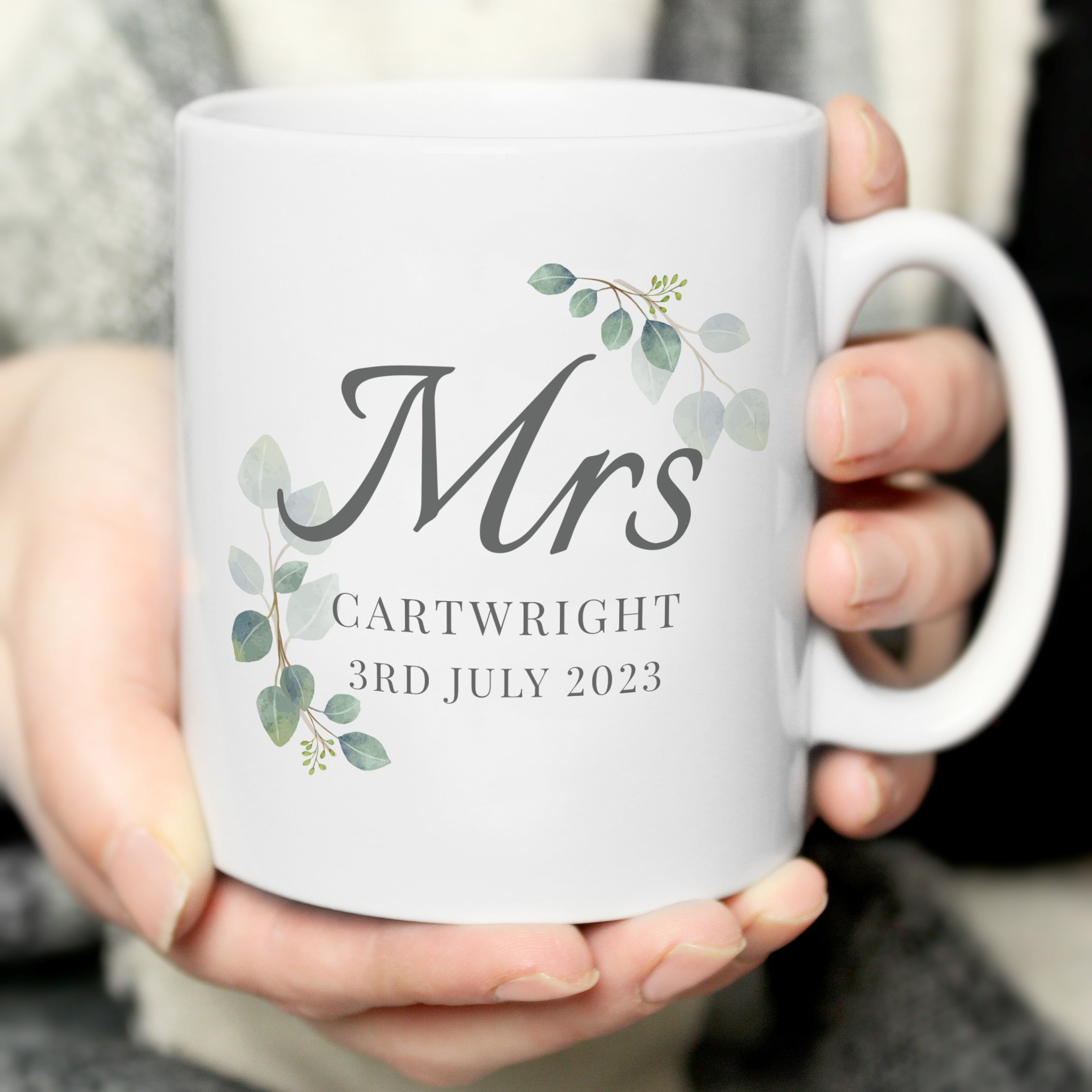 Personalised Botanical Mrs Mug