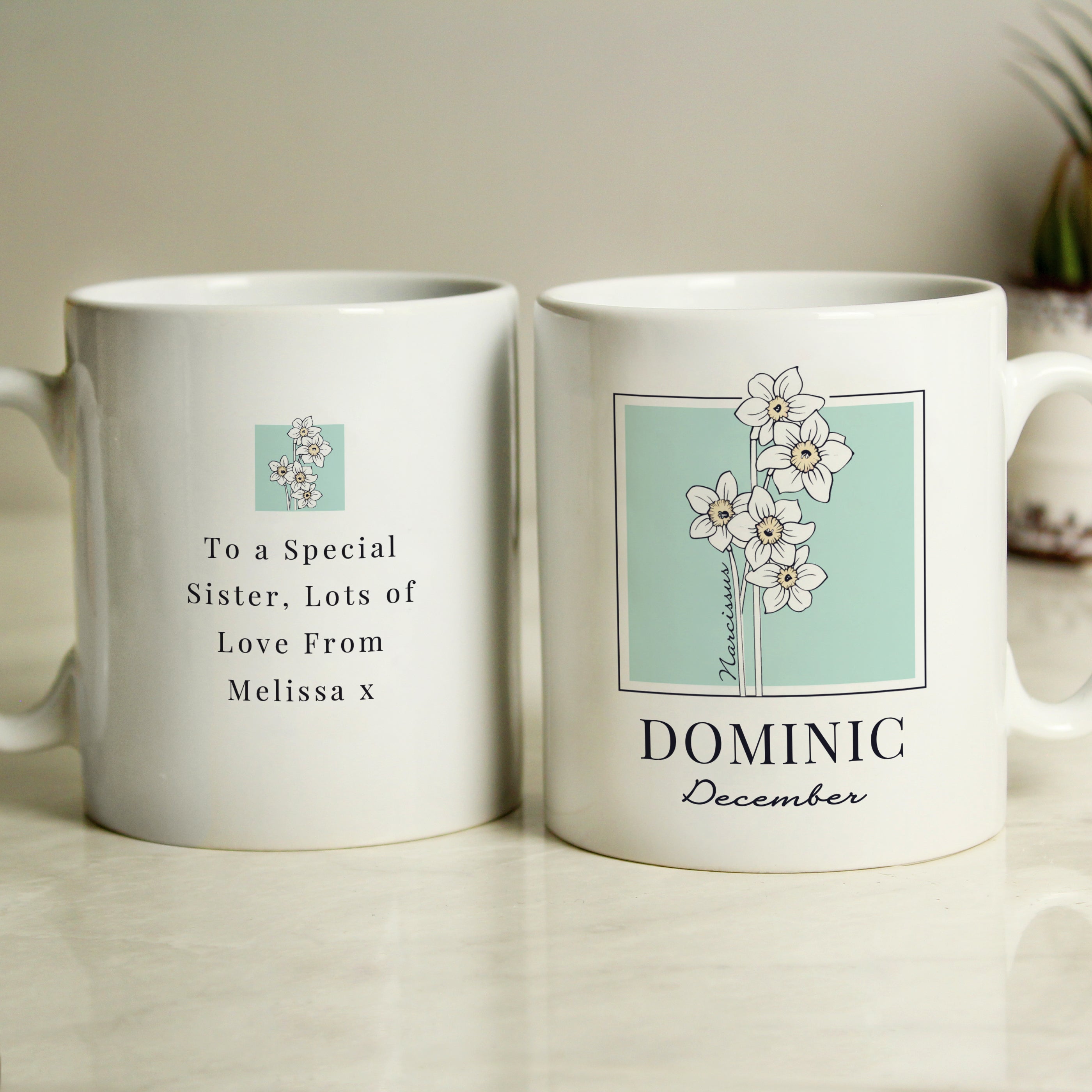 Personalised Birth Flower Mug