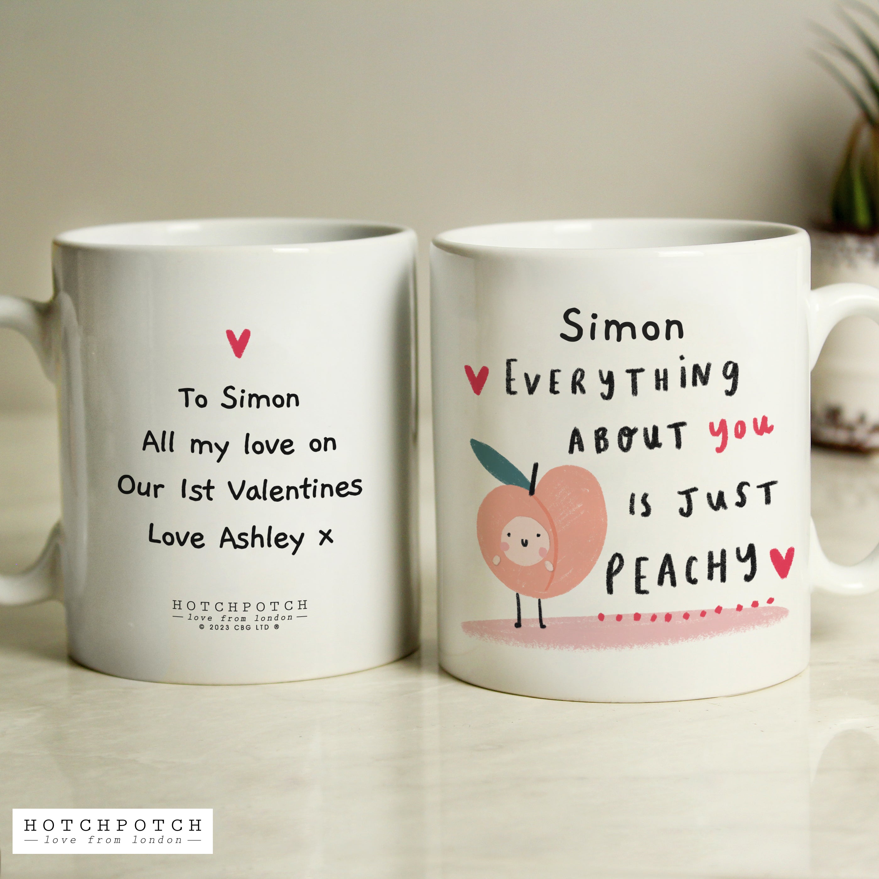 Personalised Hotchpotch Peachy Mug