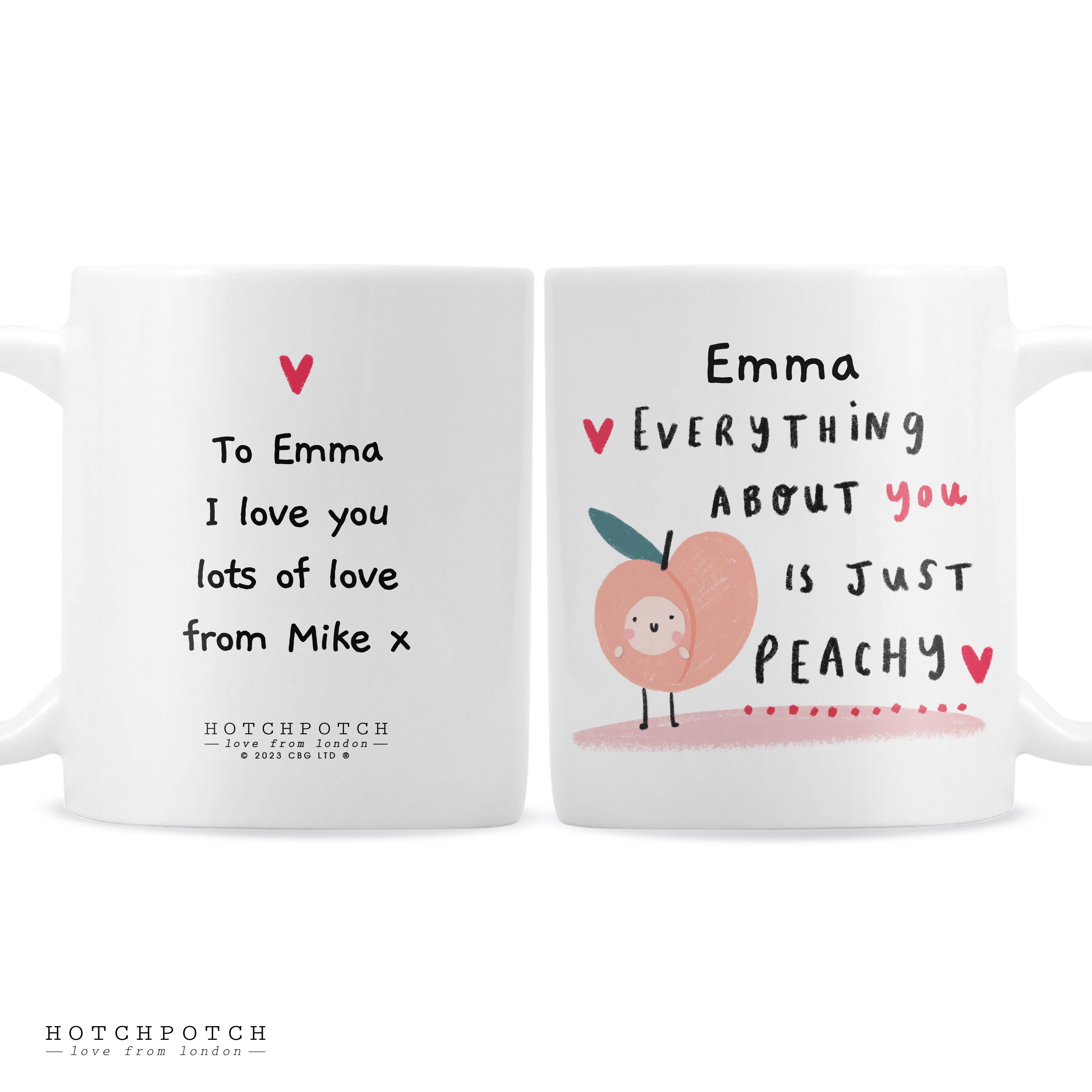 Personalised Hotchpotch Peachy Mug