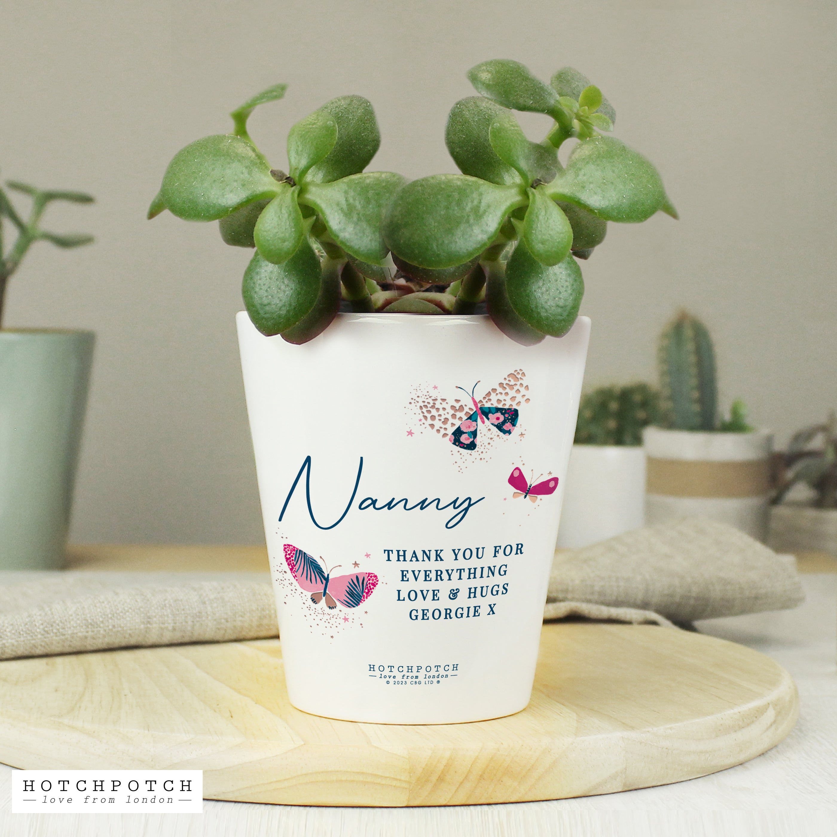 Personalised Hotchpotch Butterfly Plant Pot