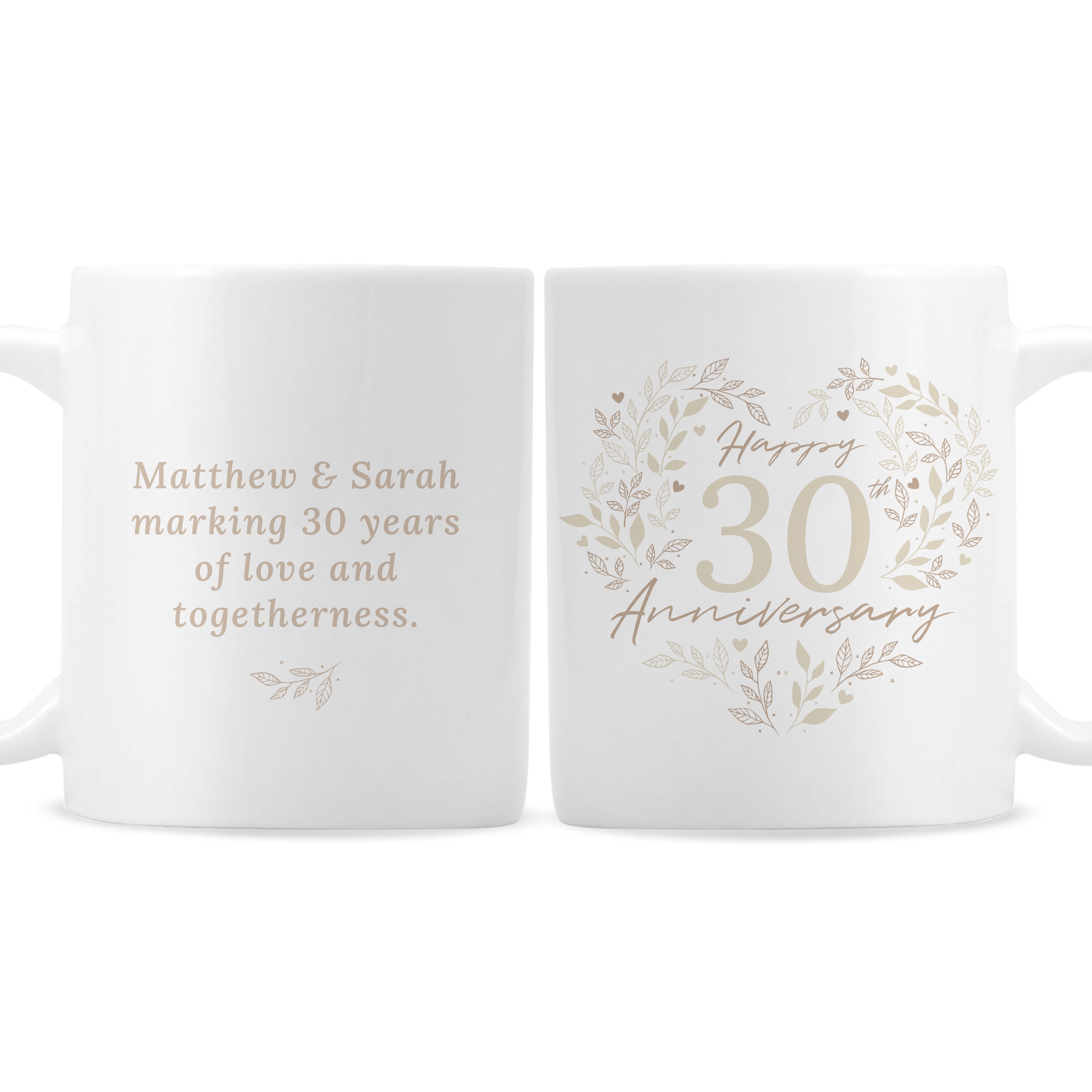 Personalised 30th Pearl Wedding Anniversary Mug