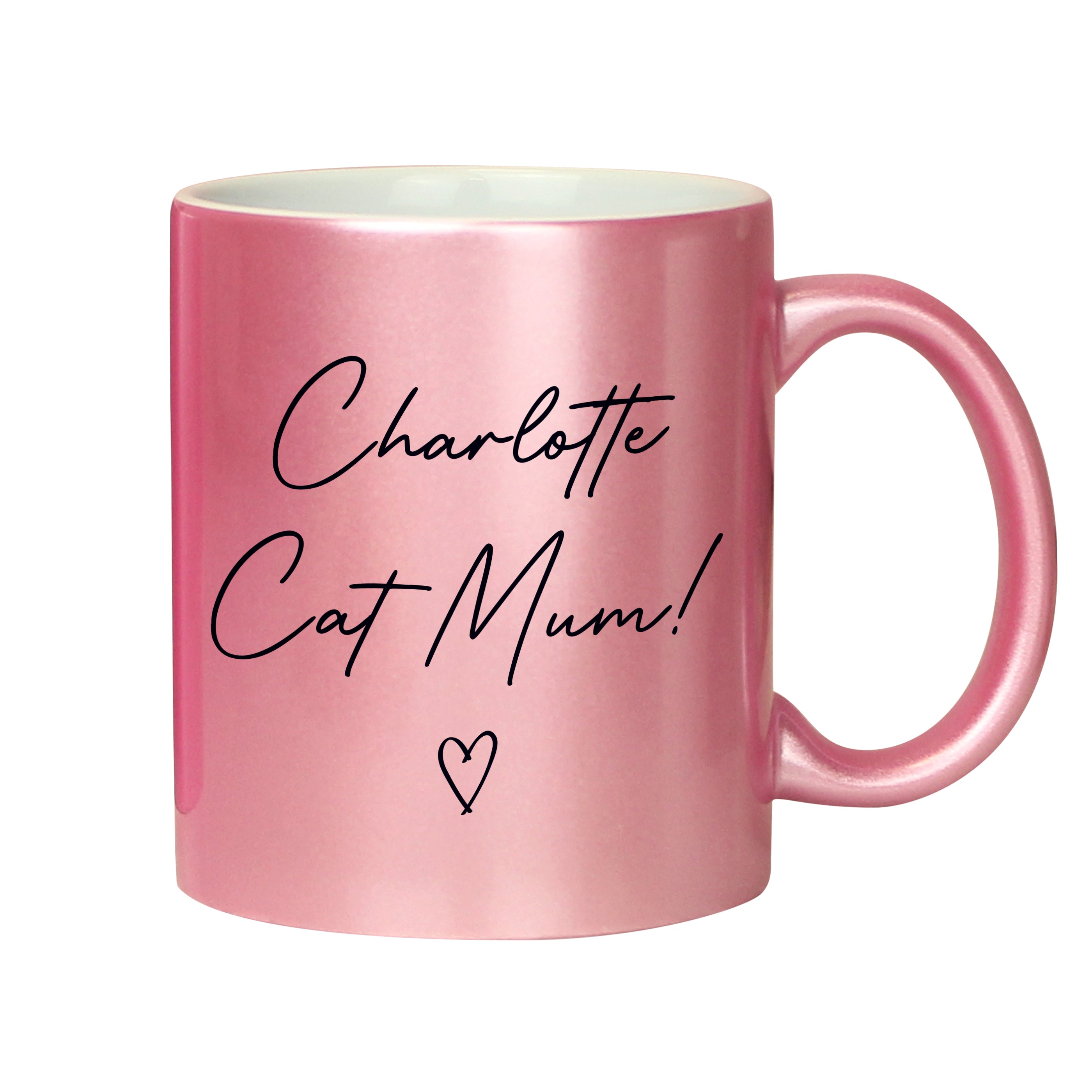 Personalised Pink Glitter Mug