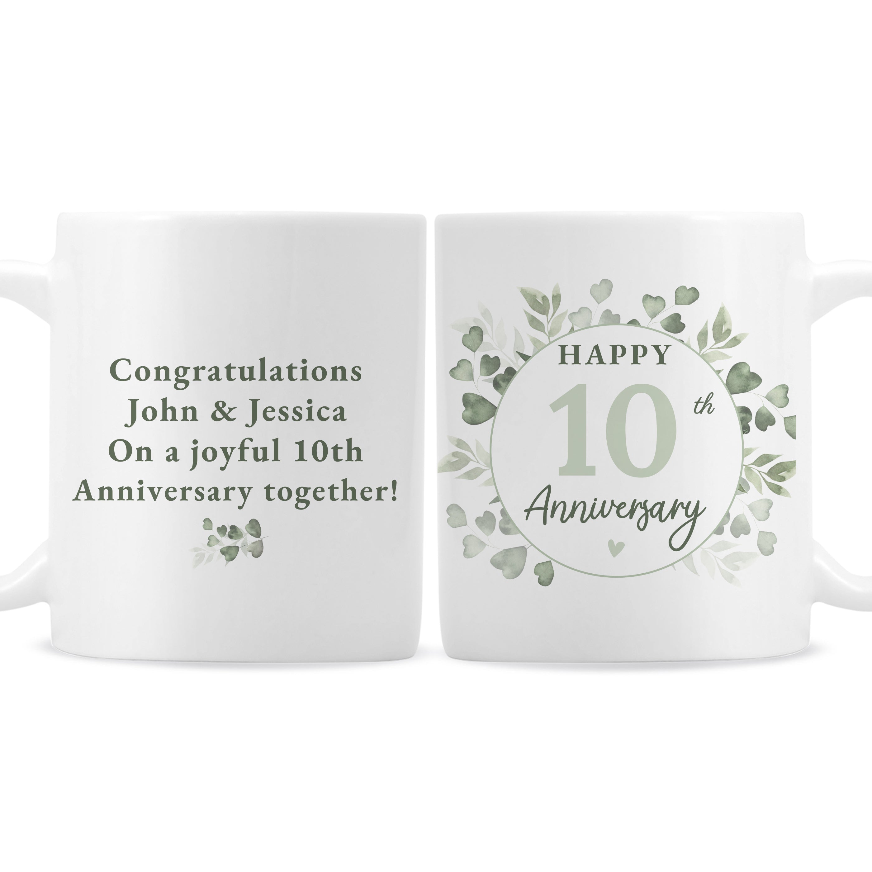 Personalised Botanical Anniversary Mug