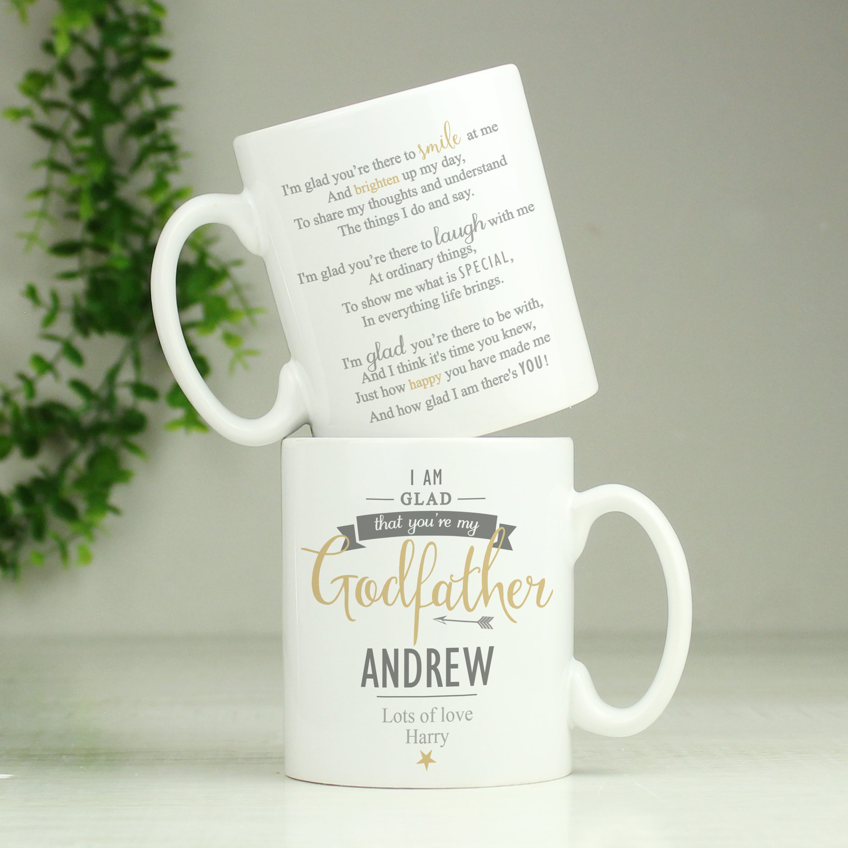 Personalised I Am Glad... Godfather Mug