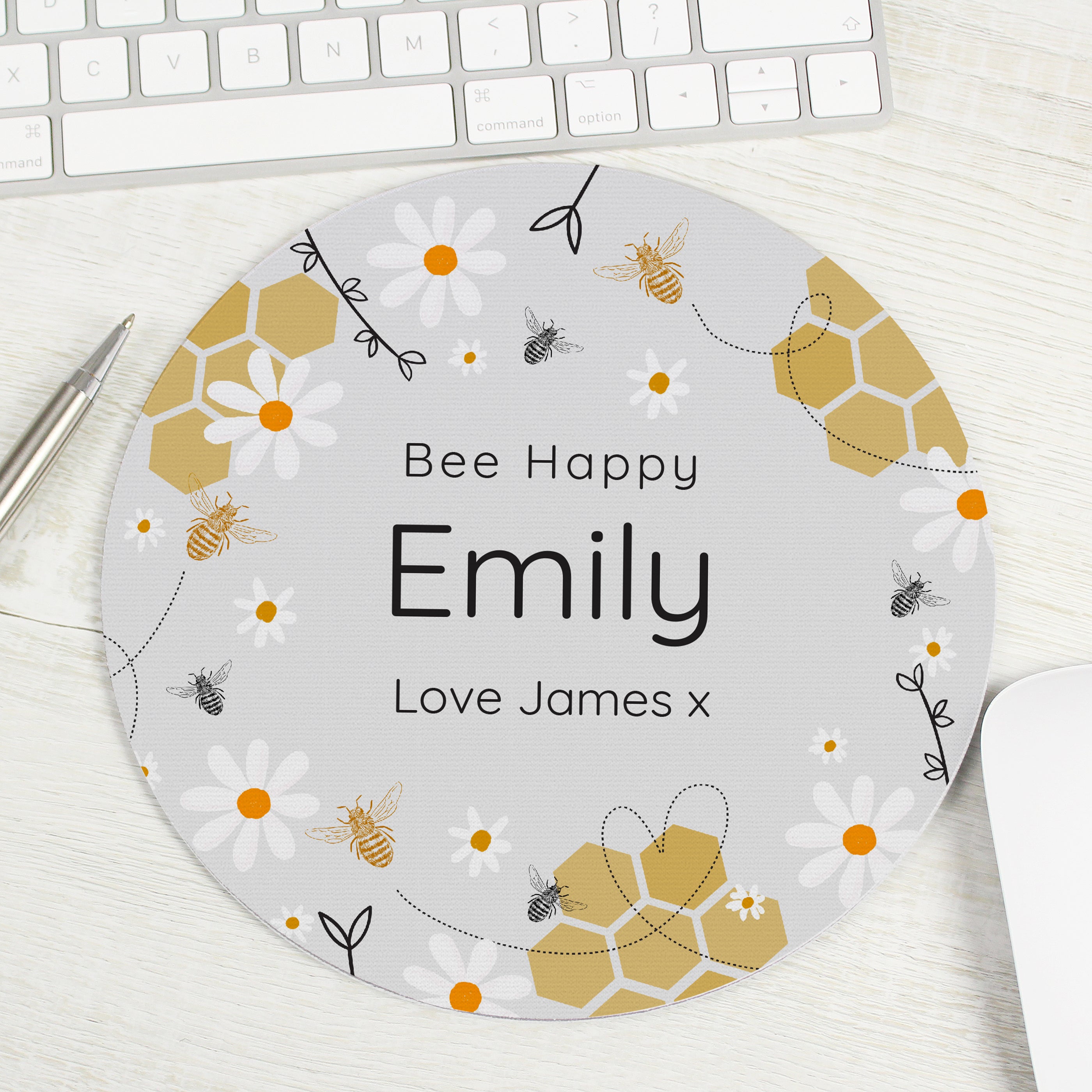 Personalised Bee Mouse Mat