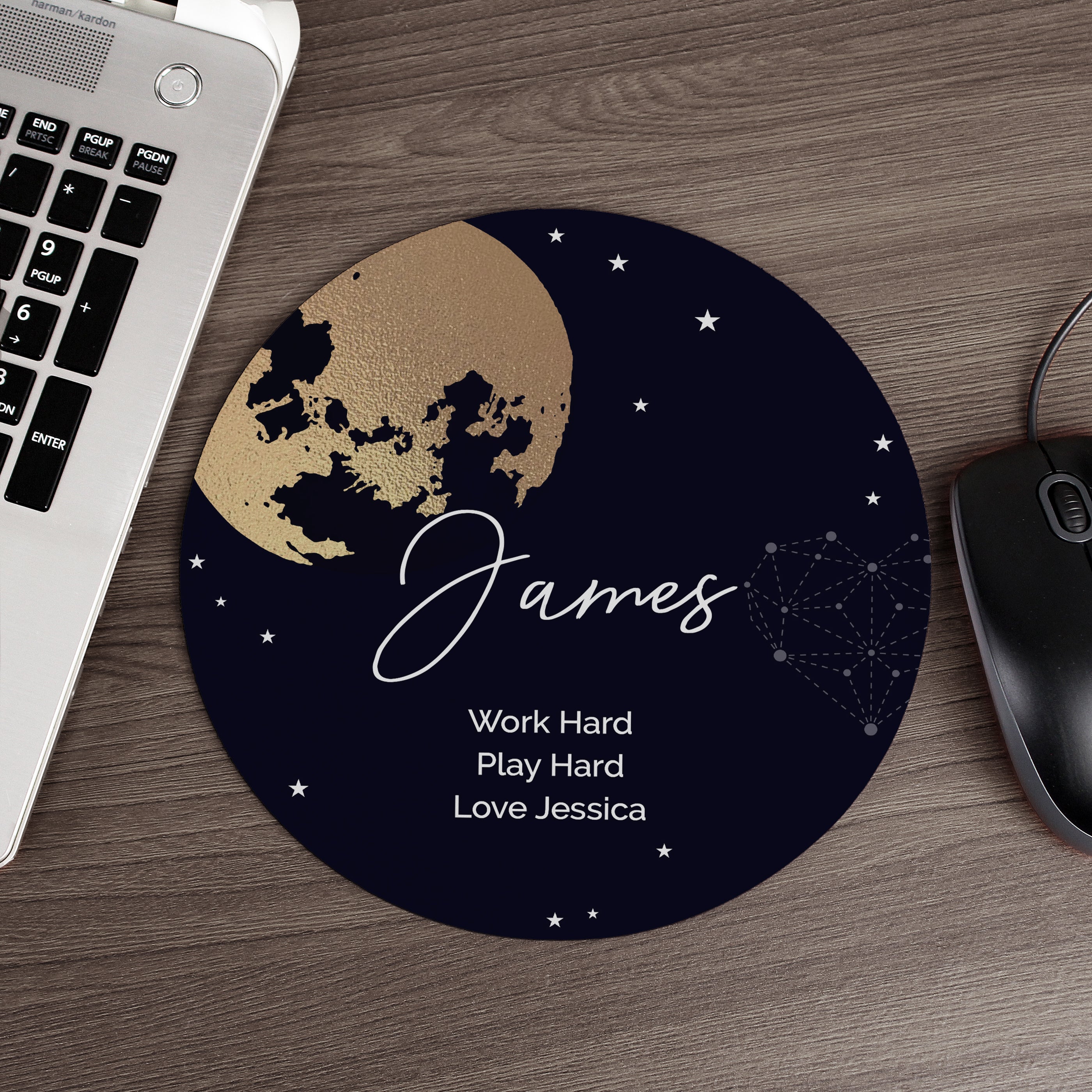 Personalised Sun Moon & Stars Mouse Mat