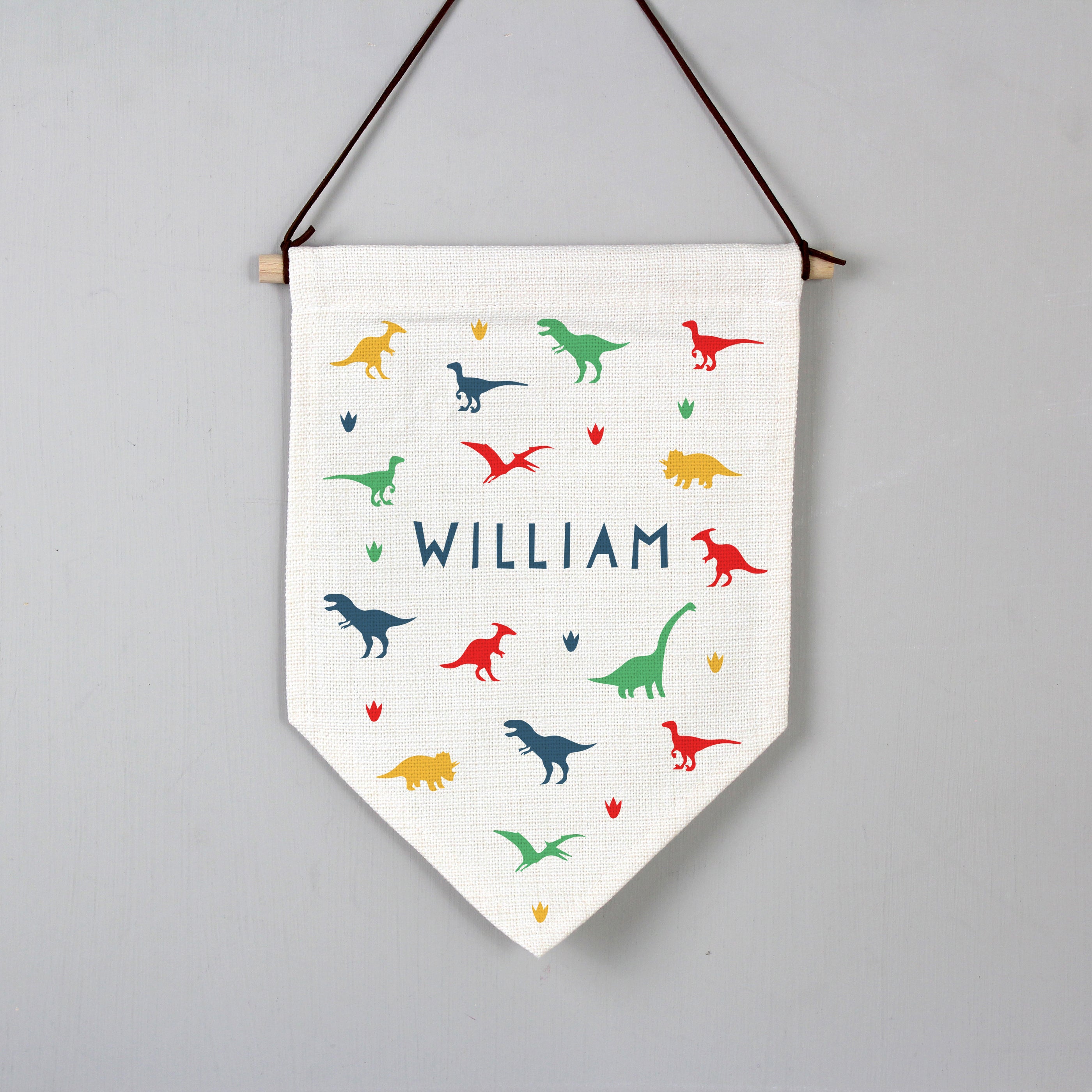 Personalised Dinosaur Hanging Banner