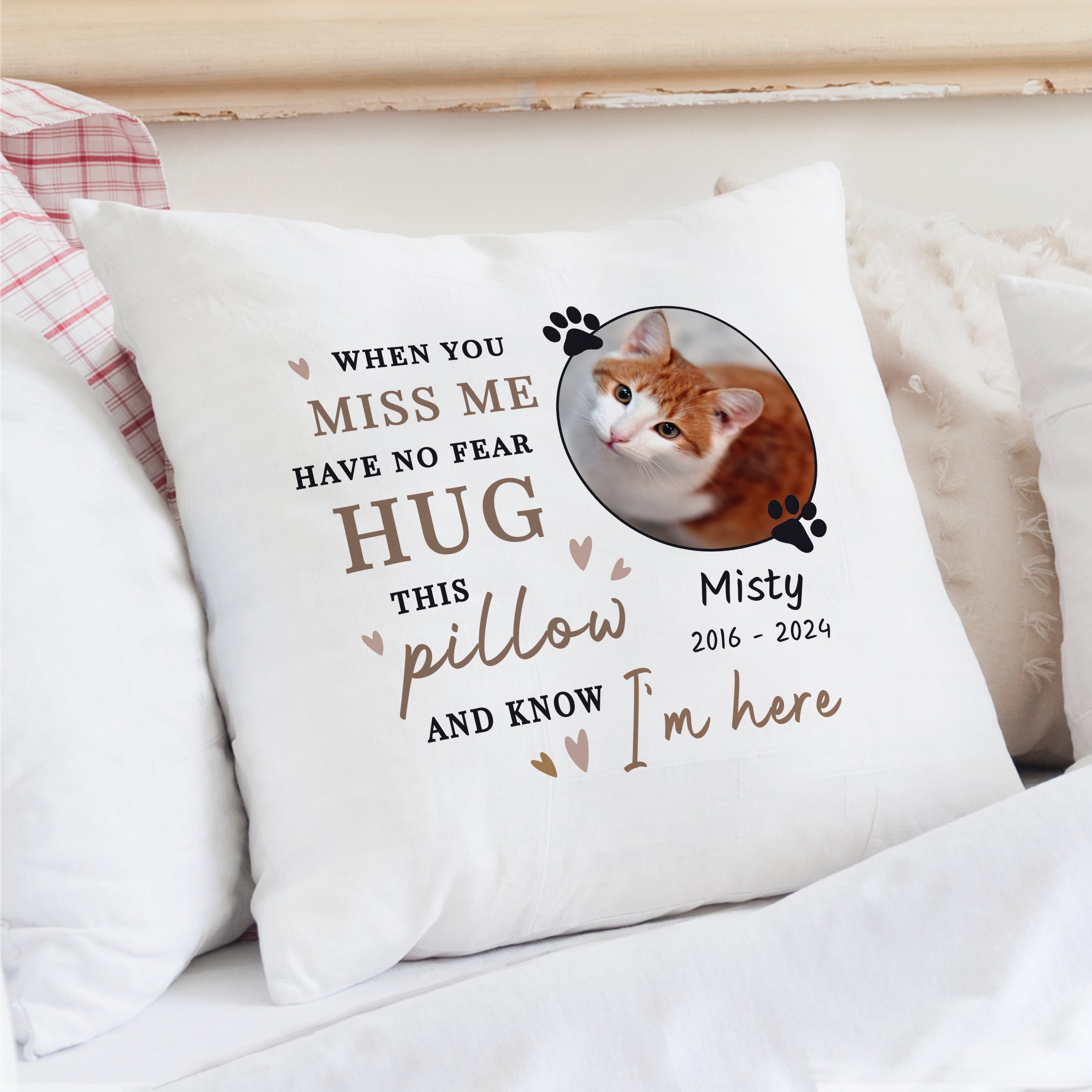 Personalised Memorial Pet Photo Upload Cushion