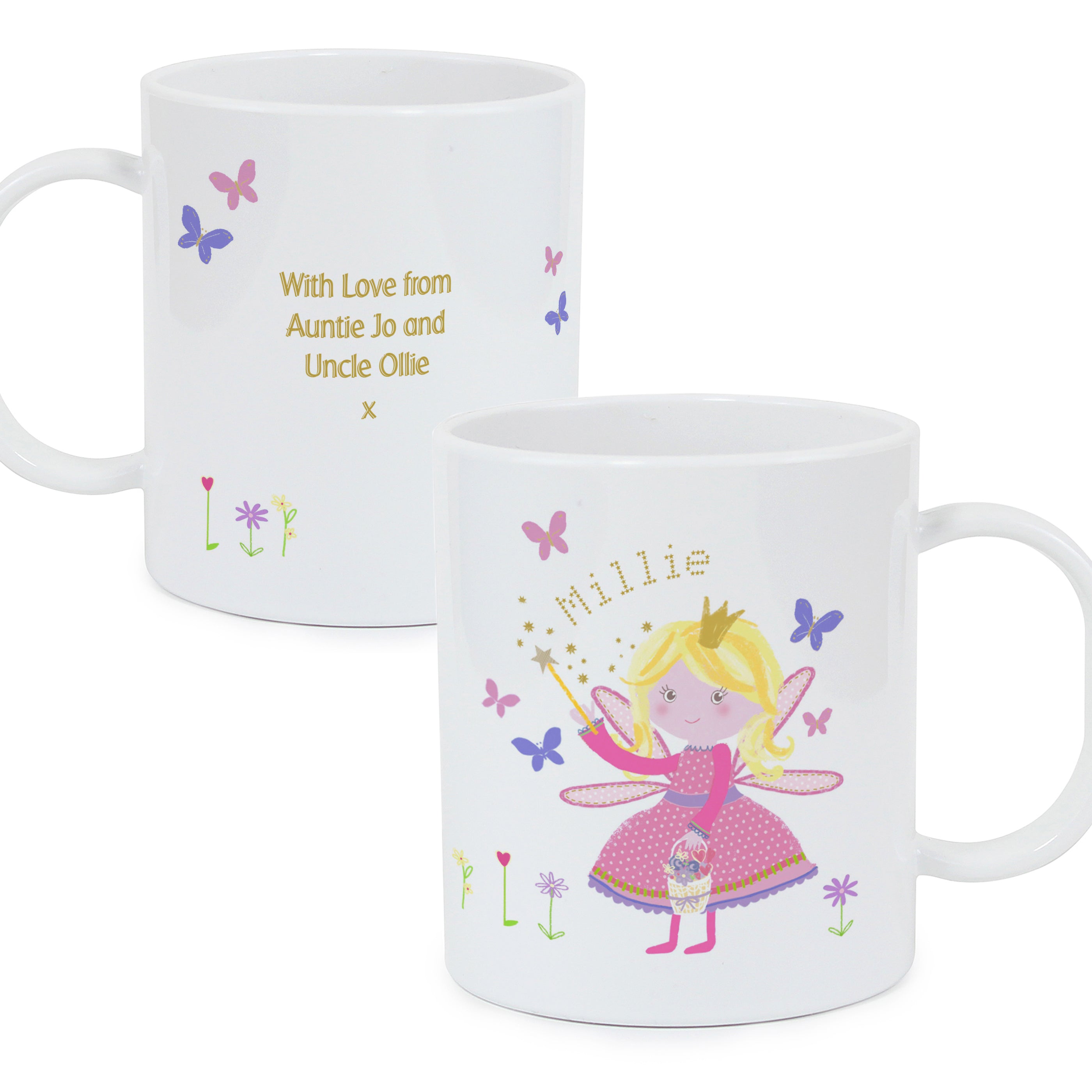 Personalised Garden Fairy Plastic Mug