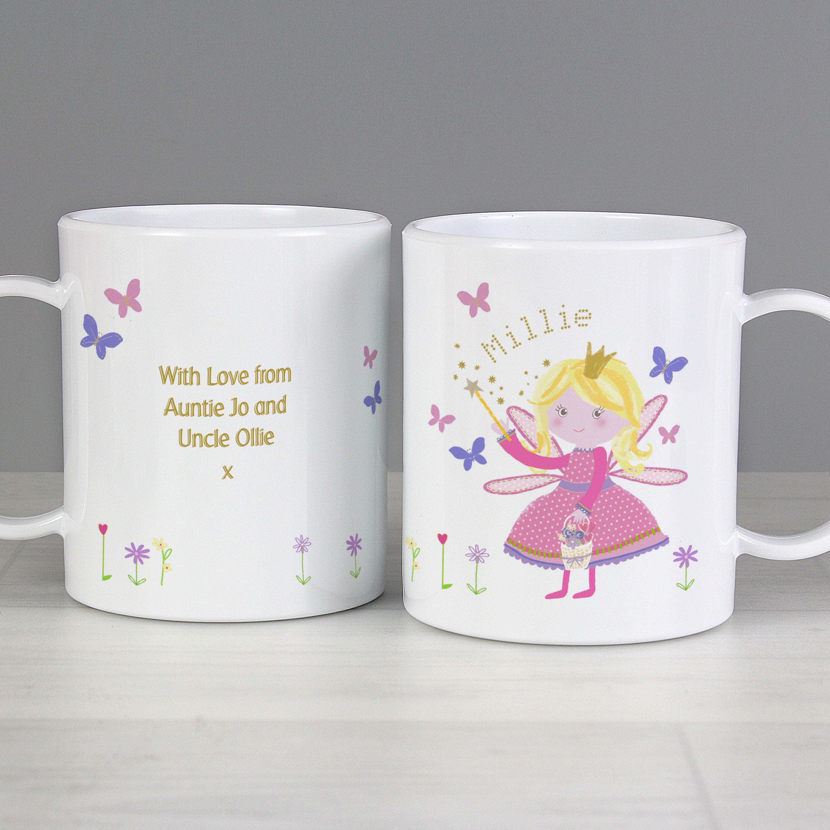 Personalised Garden Fairy Plastic Mug