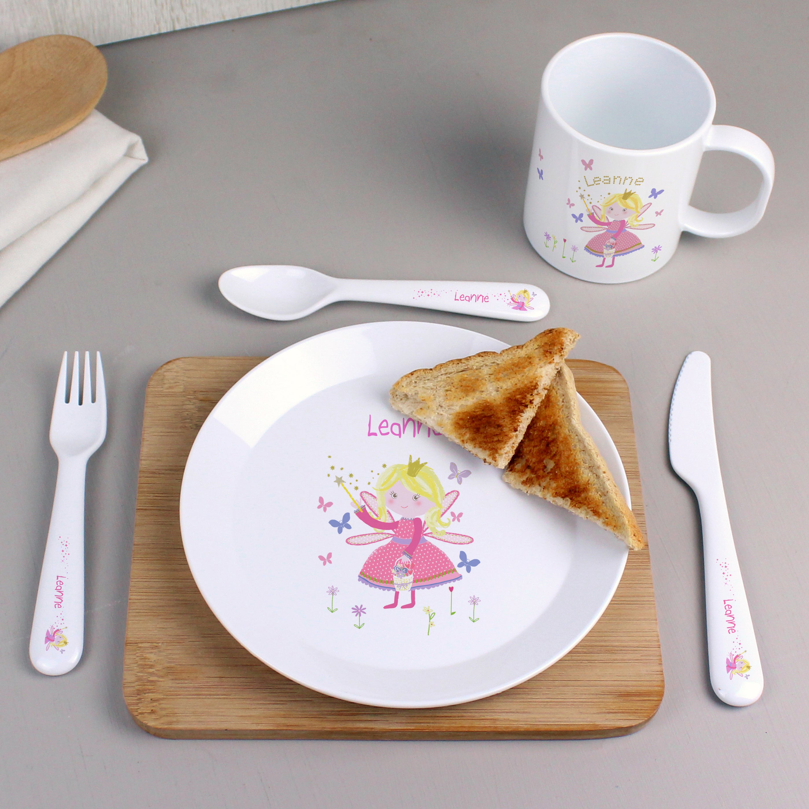 Personalised Garden Fairy Plastic Plate