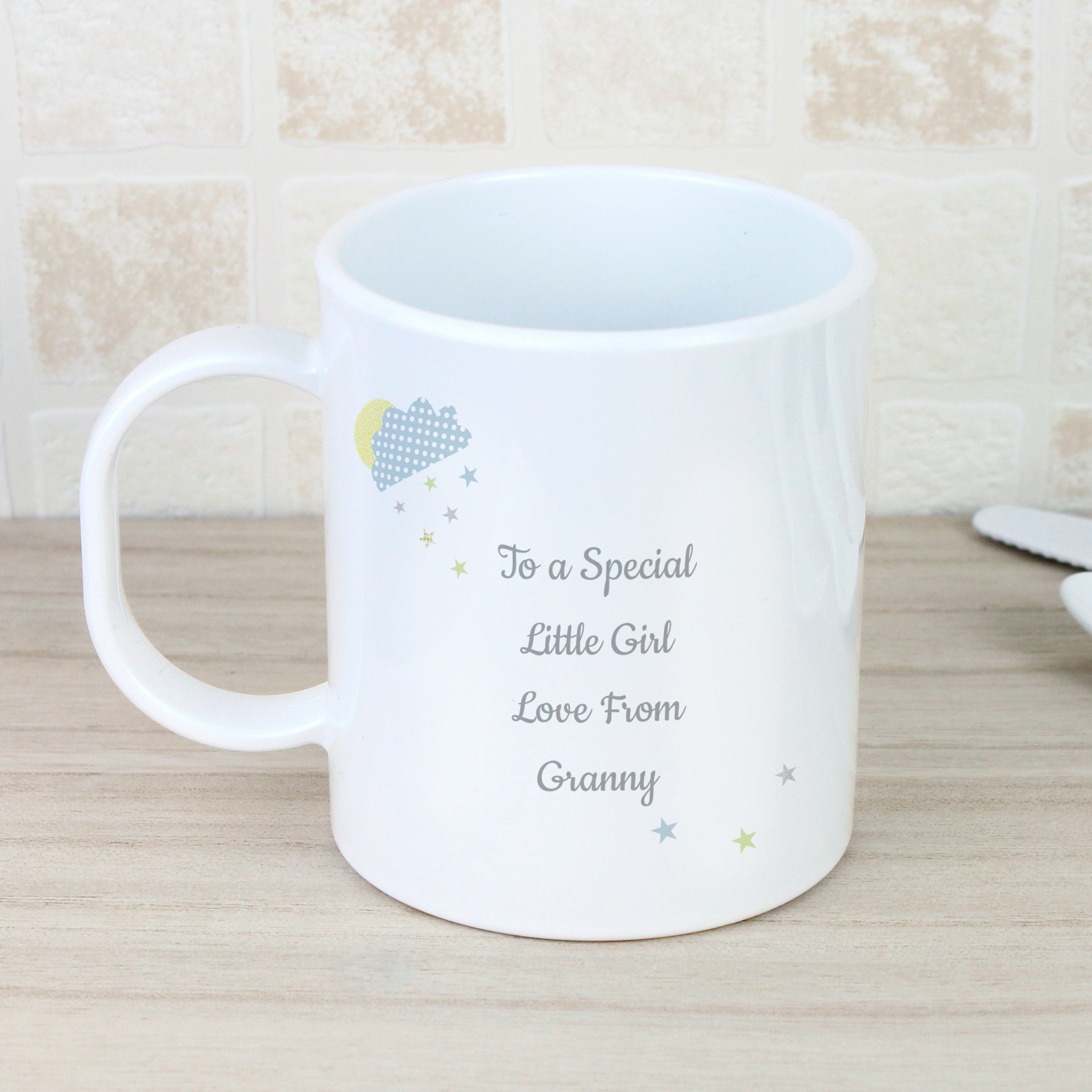 Personalised Hessian Elephant Plastic Mug