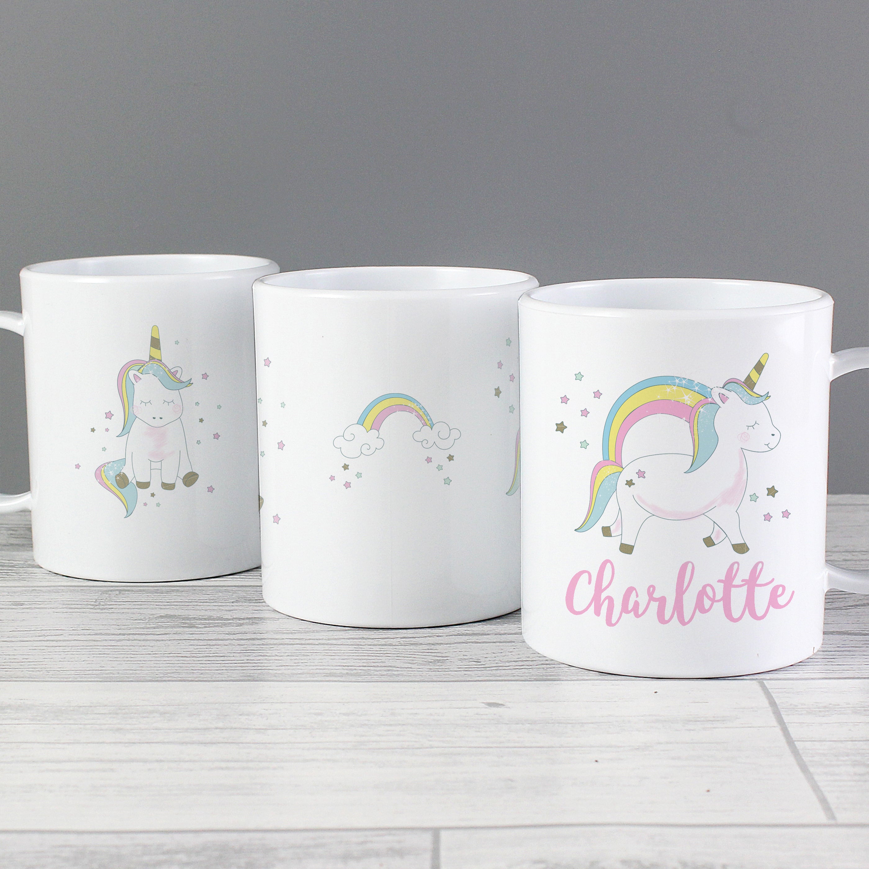 Personalised Baby Unicorn Plastic Mug