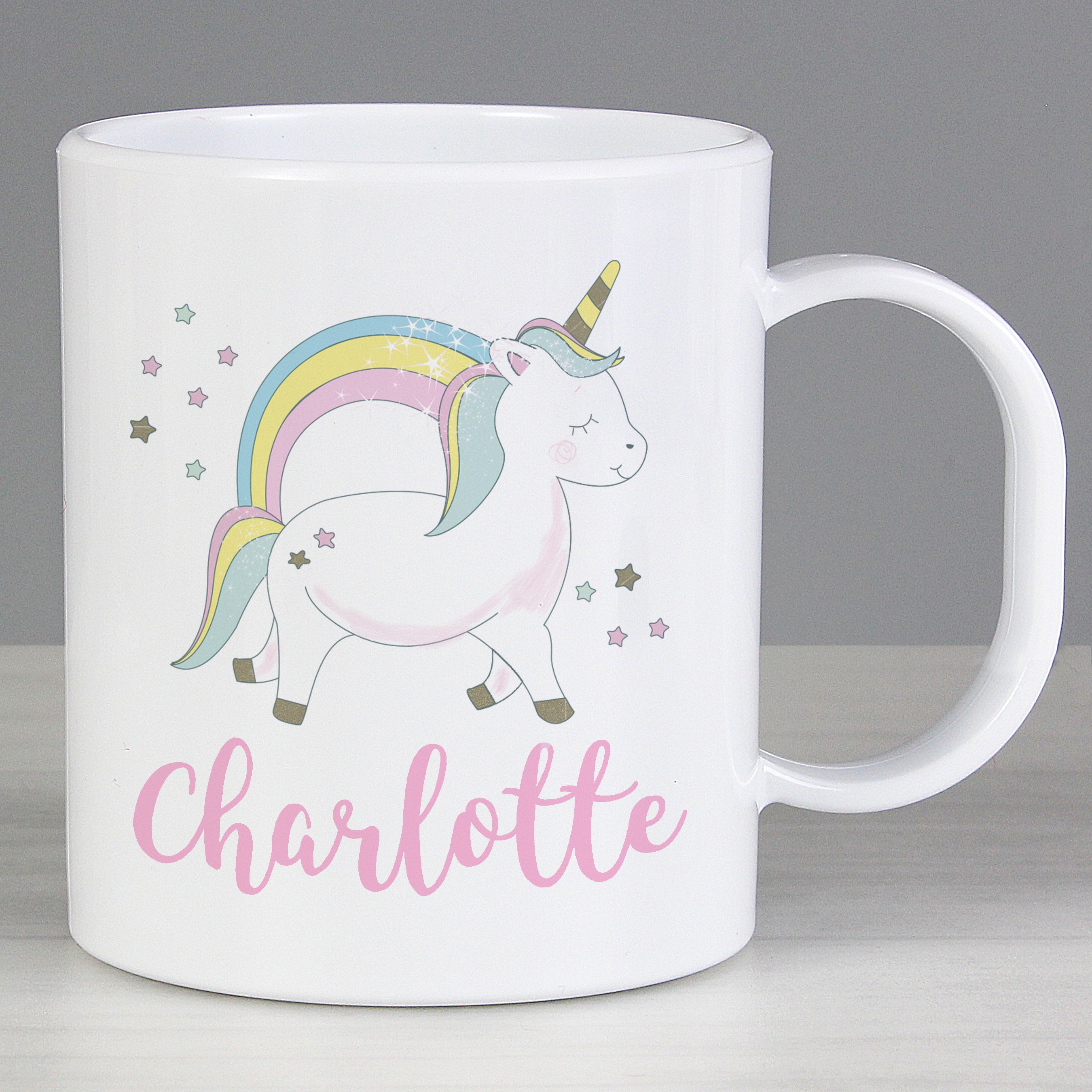 Personalised Baby Unicorn Plastic Mug