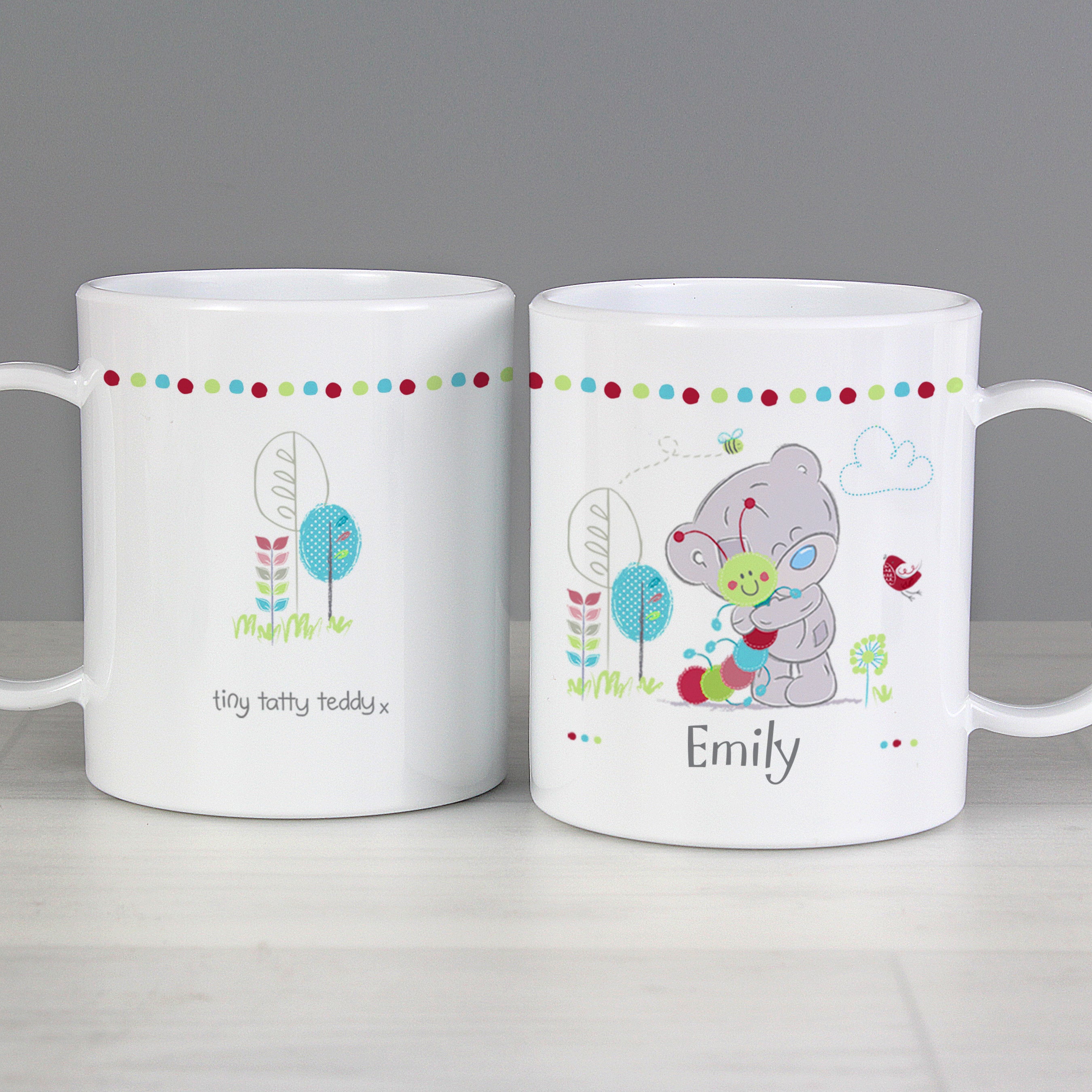 Personalised Tiny Tatty Teddy Cuddle Bug Plastic Mug