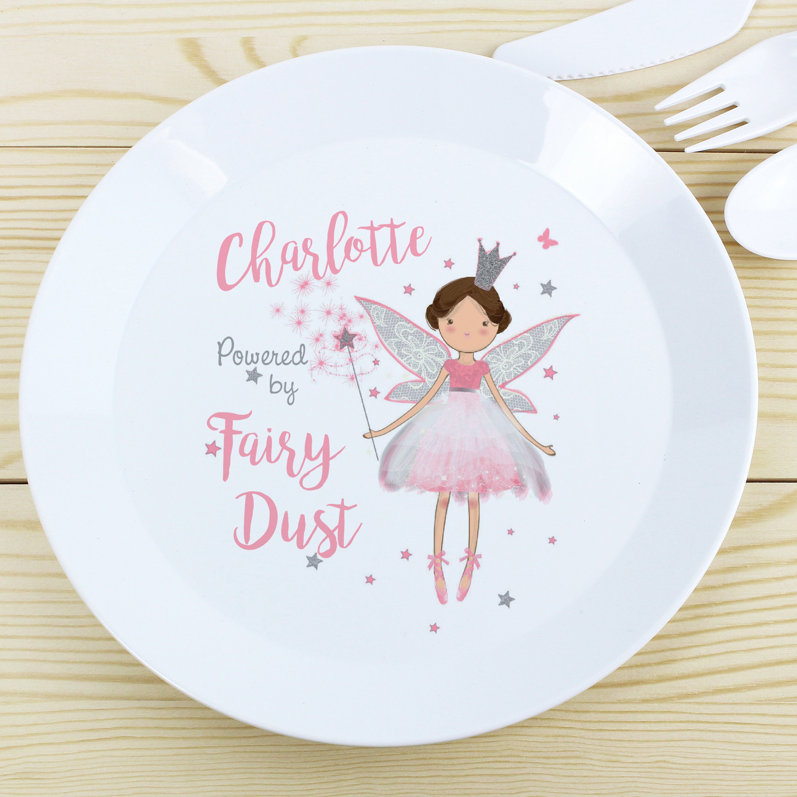 Personalised Fairy Princess Plastic Plate