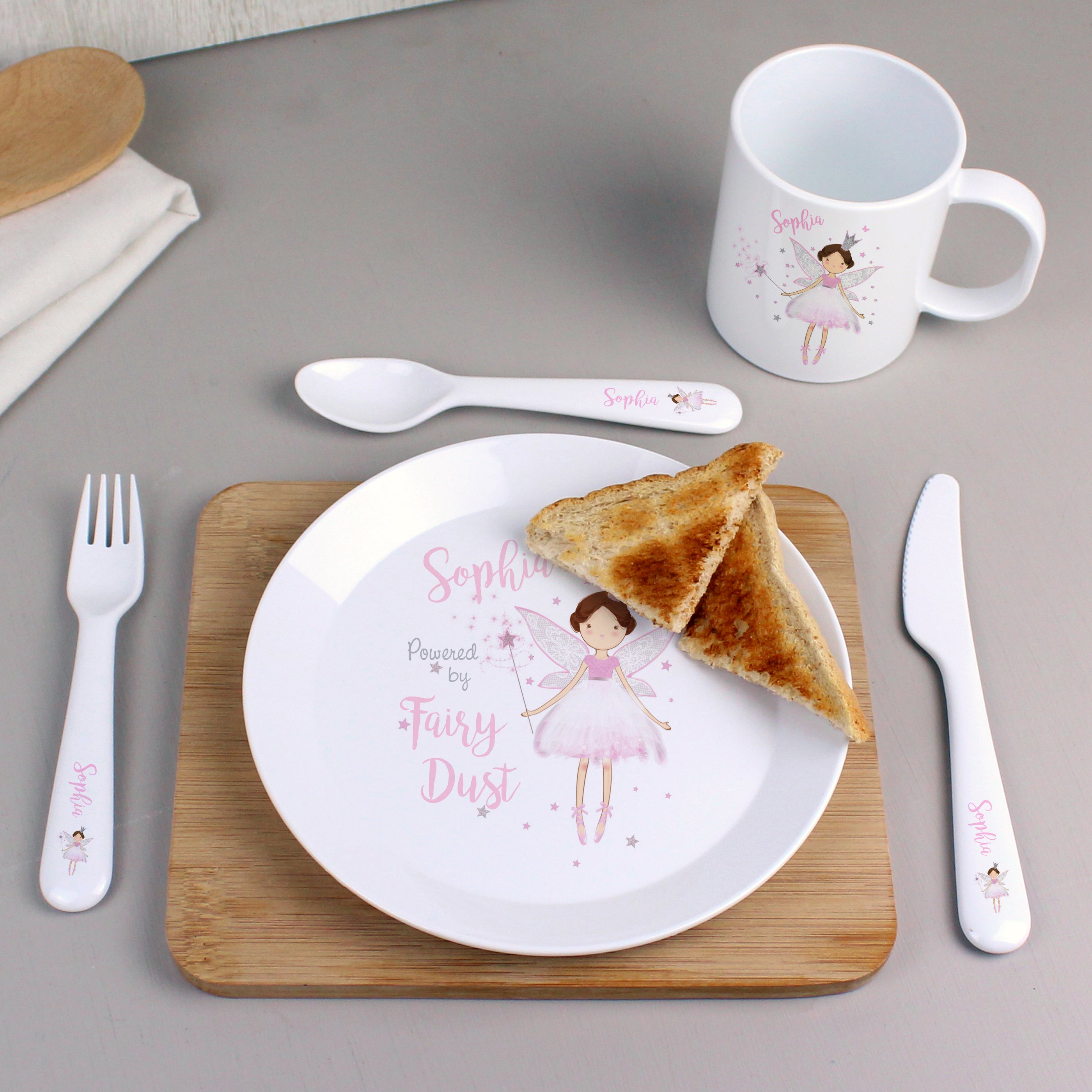 Personalised Fairy Princess Plastic Plate