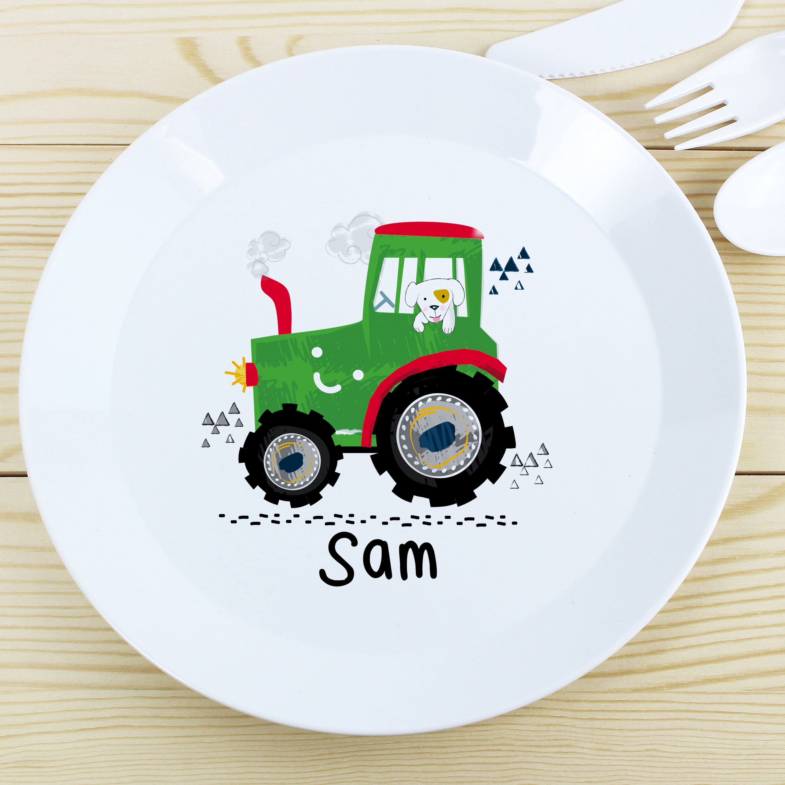 Personalised Tractor Plastic Plate