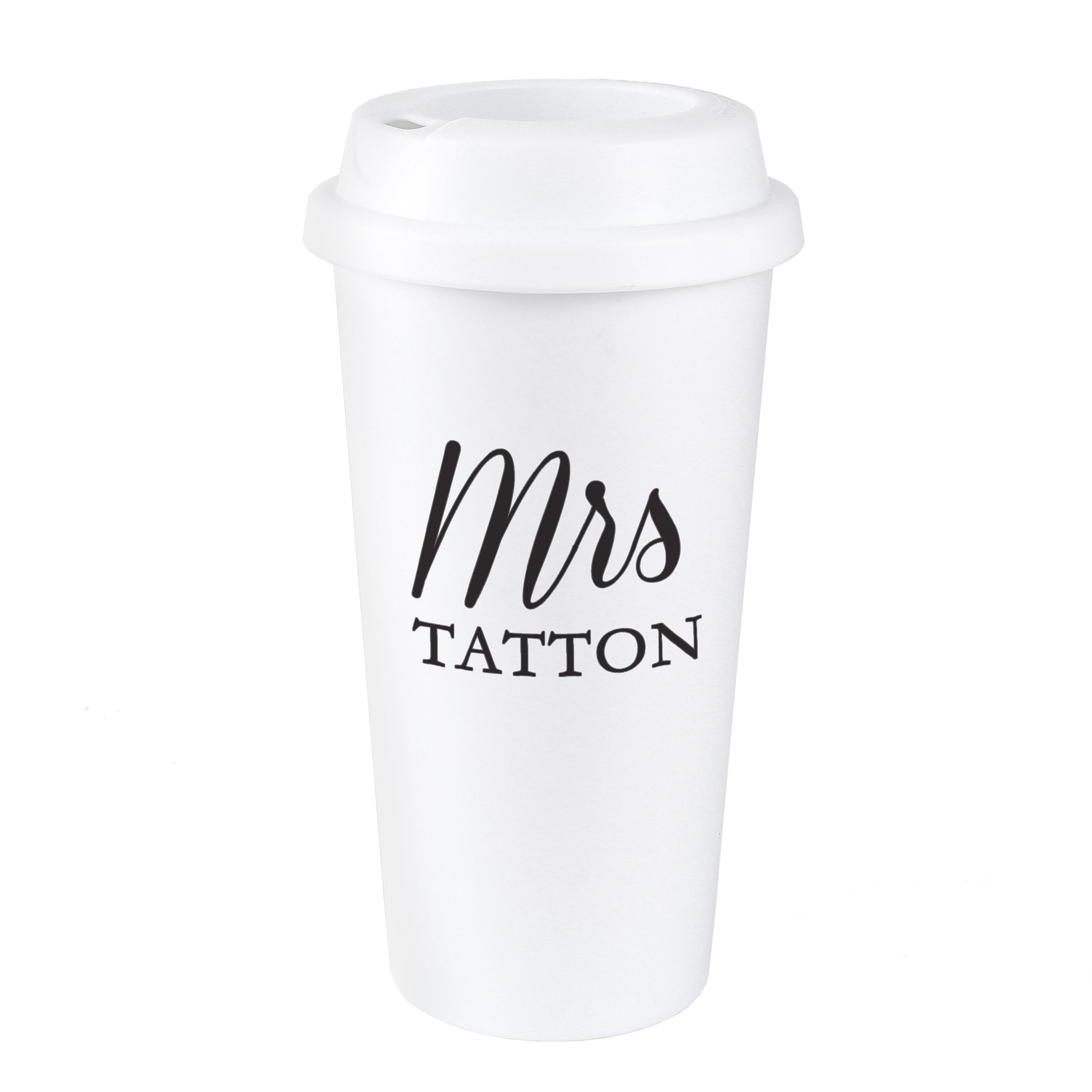 Personalised Free Text Insulated Reusable Eco Travel Cup