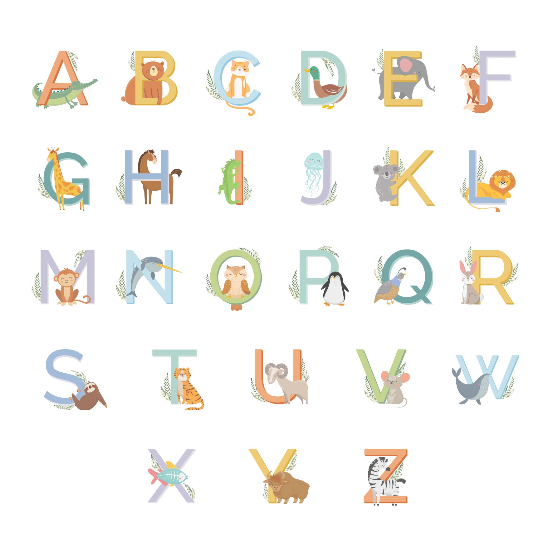 Personalised Animal Alphabet Plastic Bowl