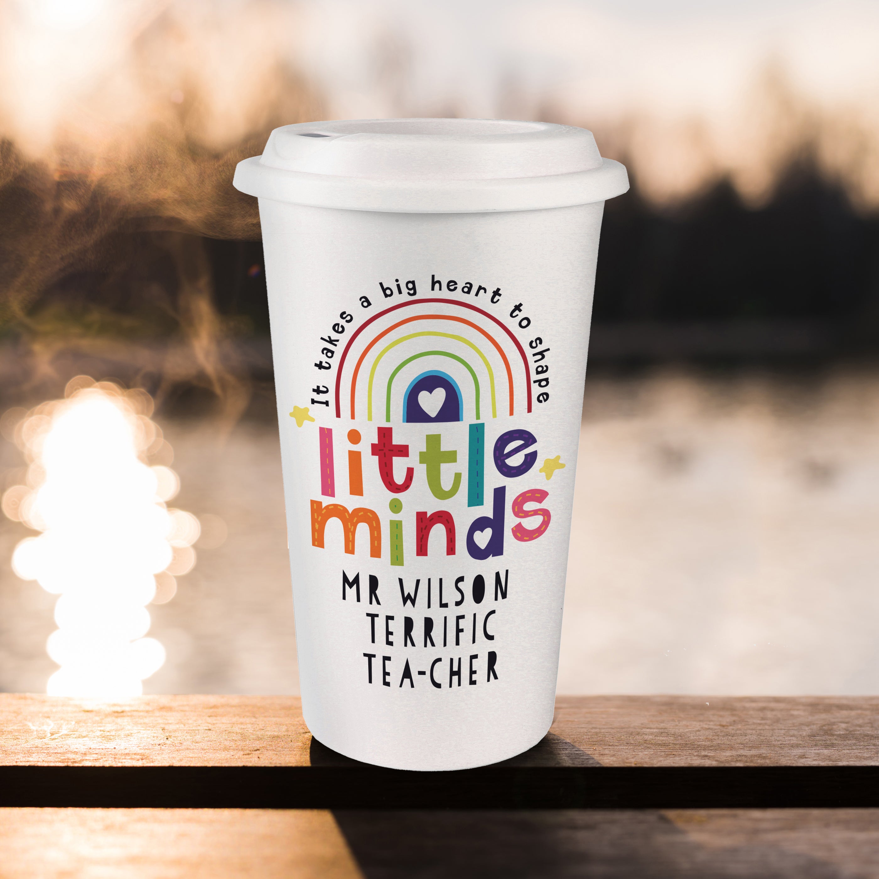 Personalised Shape Little Minds Travel Mug