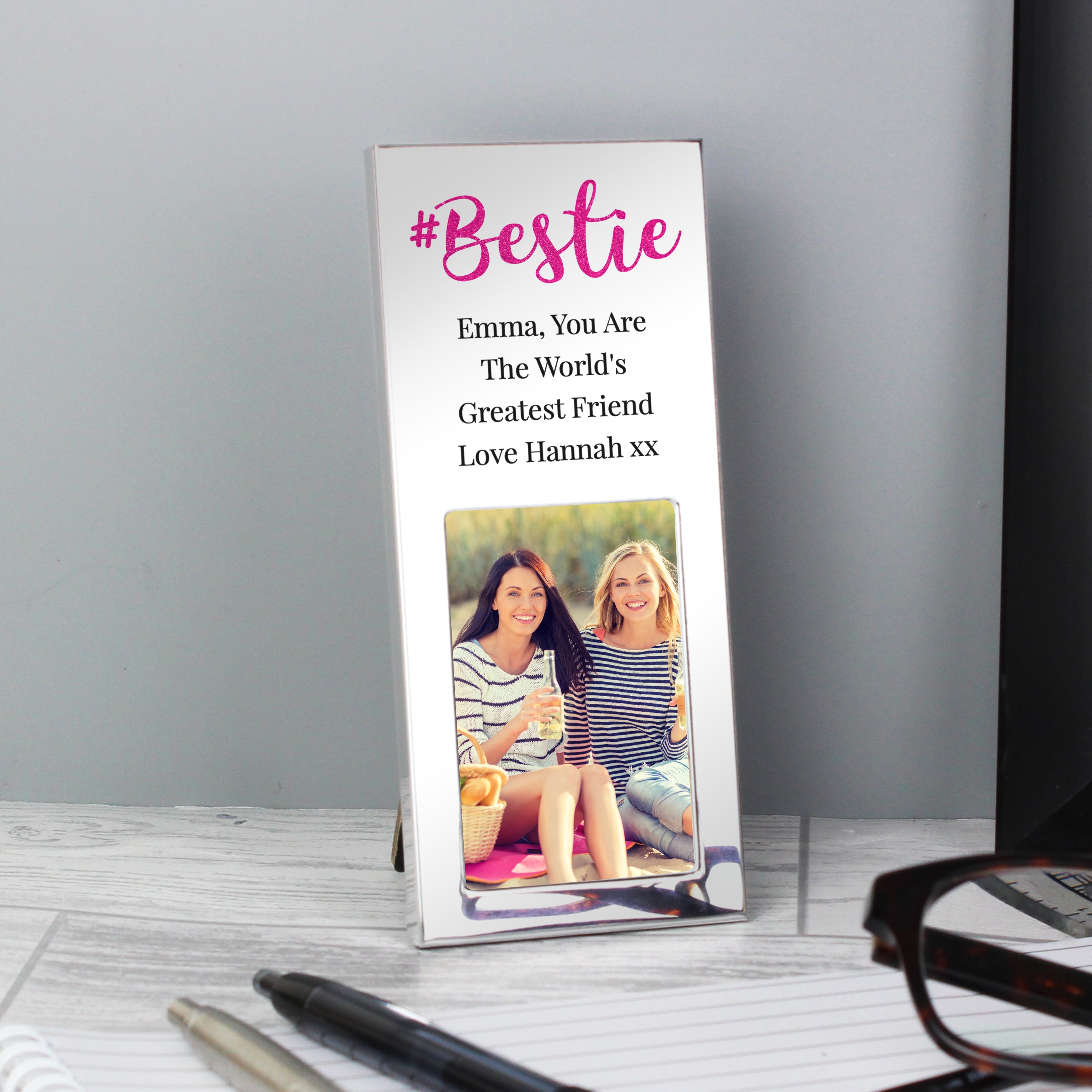 Personalised #Bestie 2x3 Photo Frame