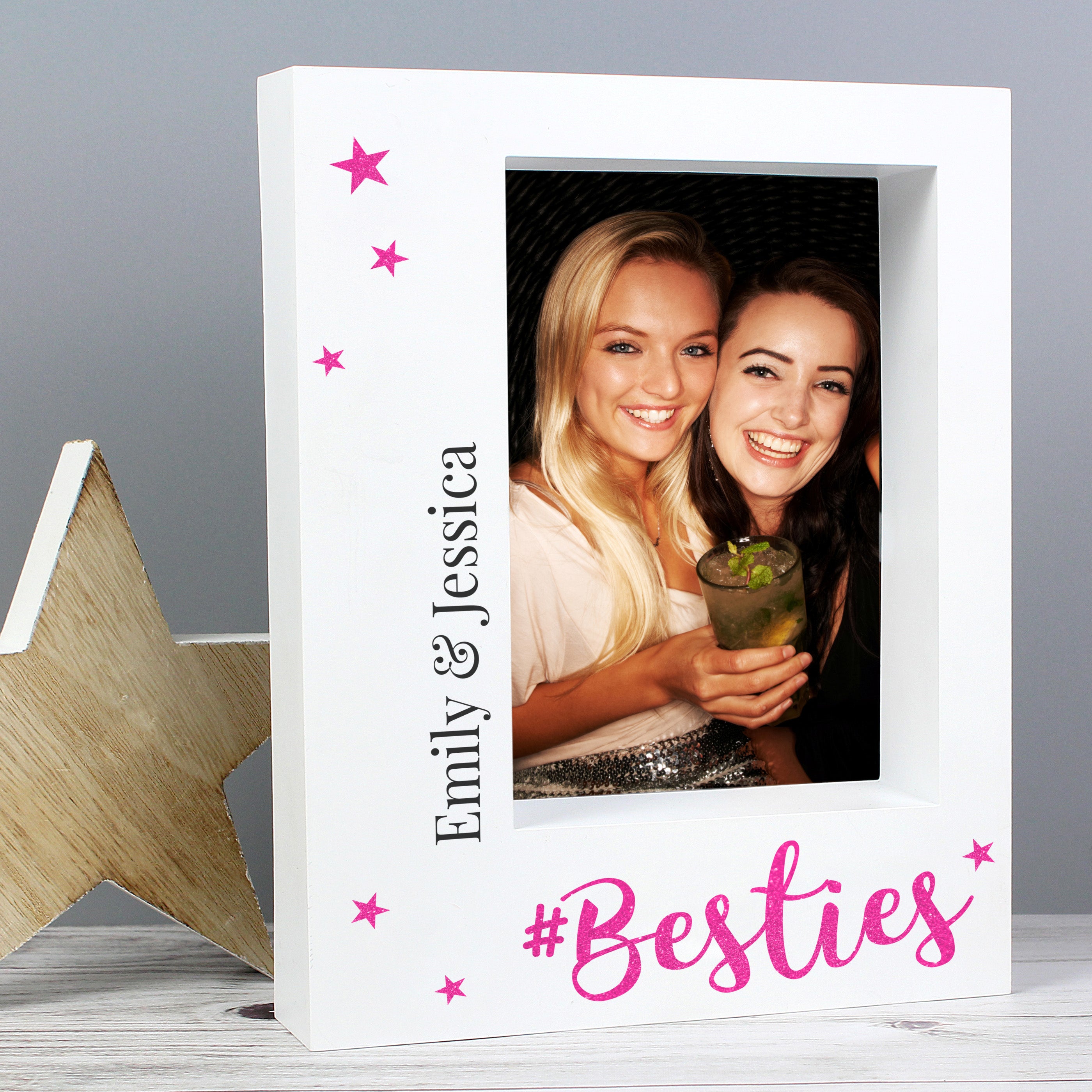 Personalised Besties 5x7 Box Photo Frame