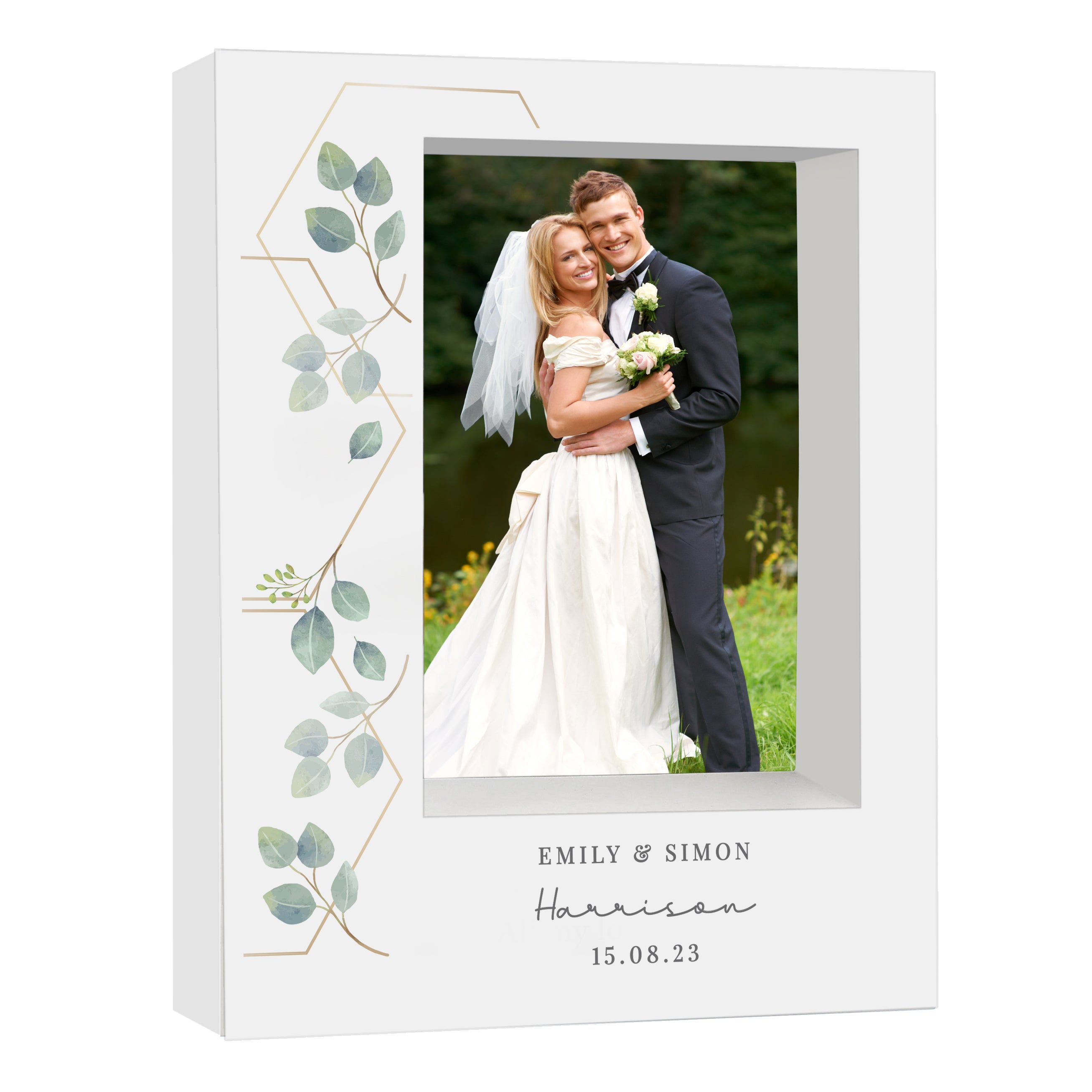 Personalised Botanical 6x4 Box Photo Frame