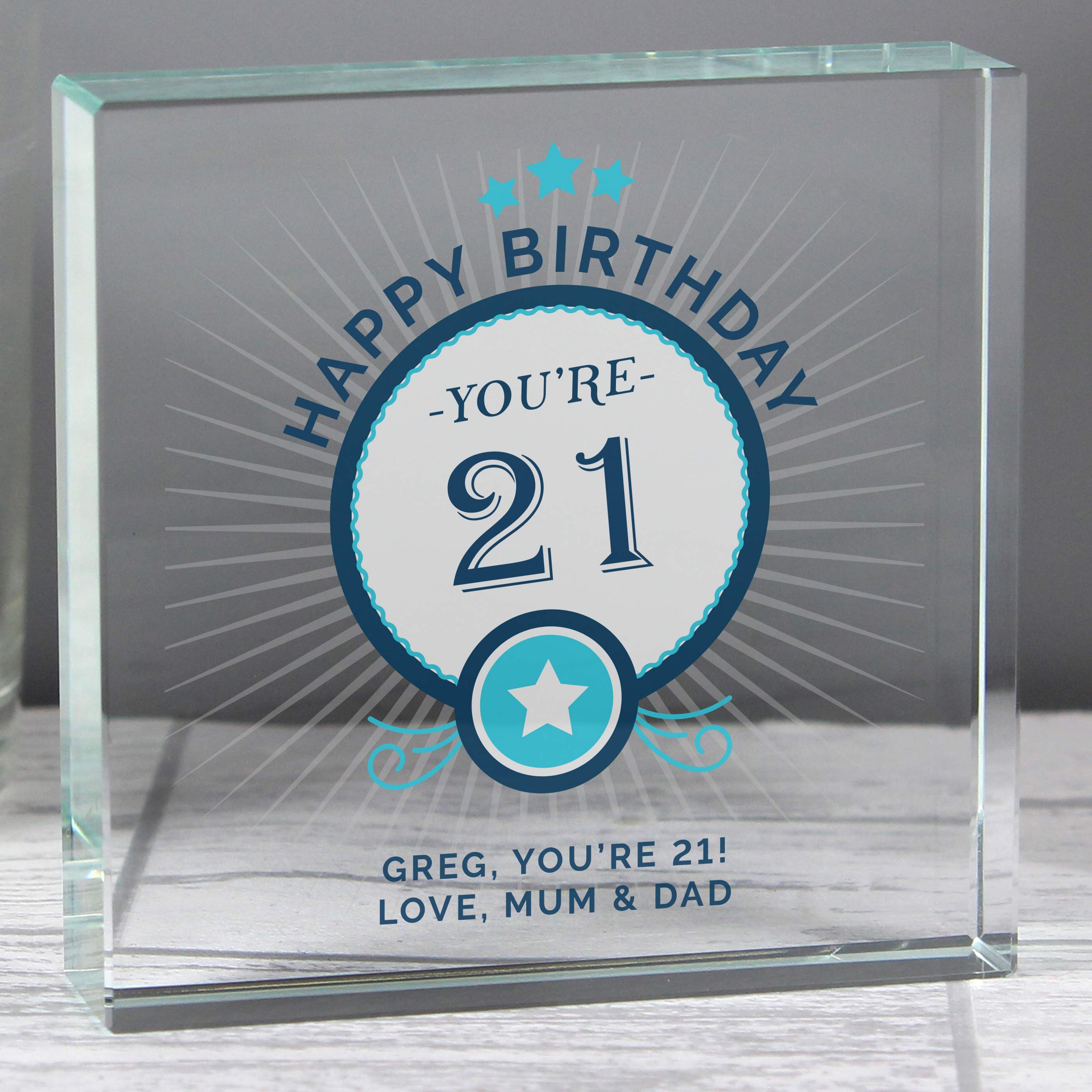 Personalised Birthday Crystal Token