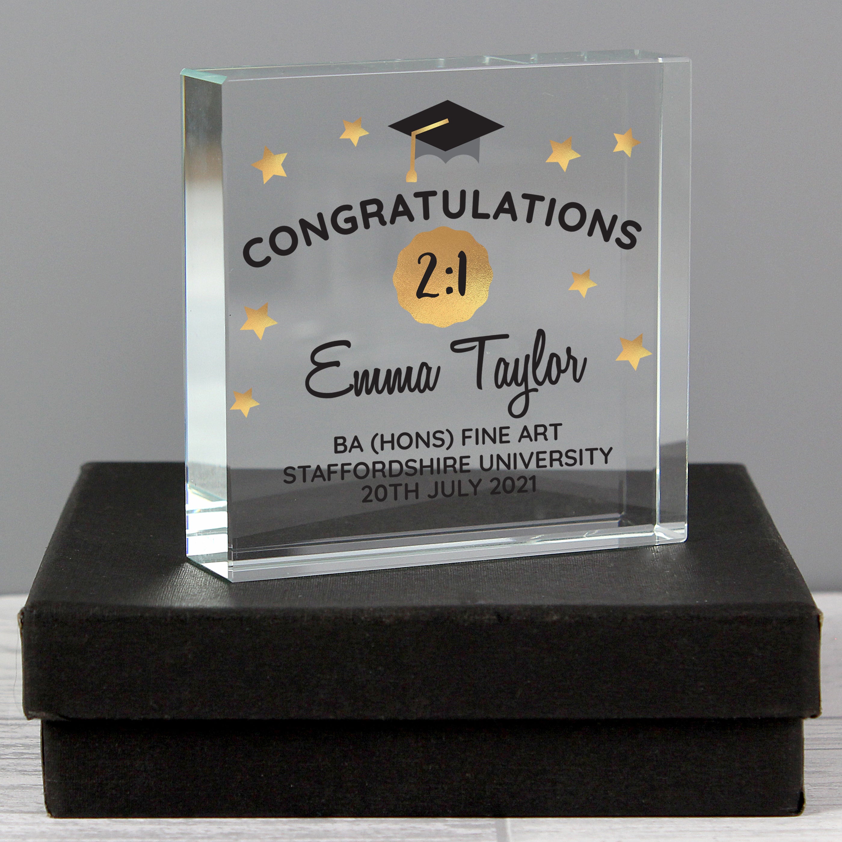 Personalised Congratulations Graduation Crystal Token