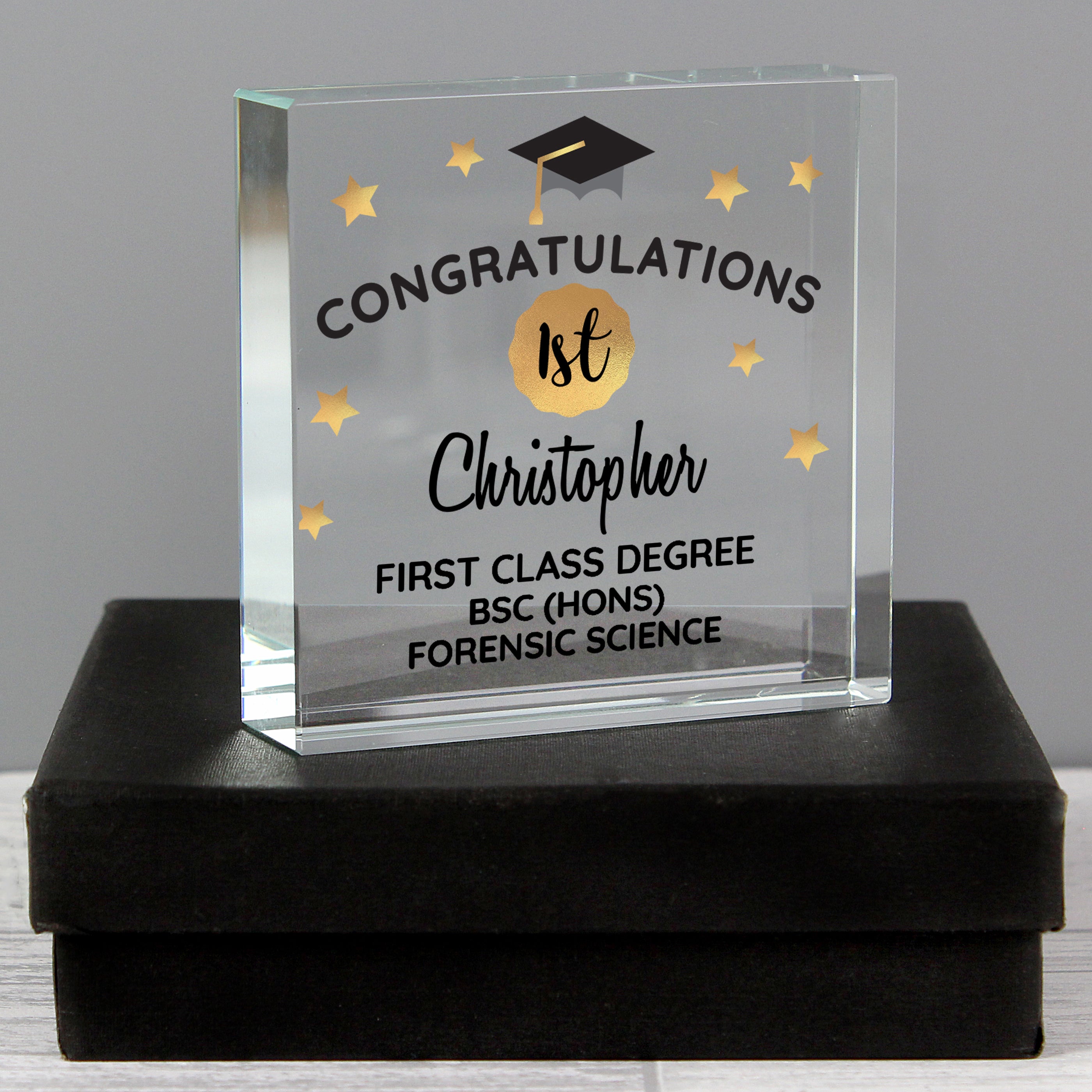 Personalised Congratulations Graduation Crystal Token