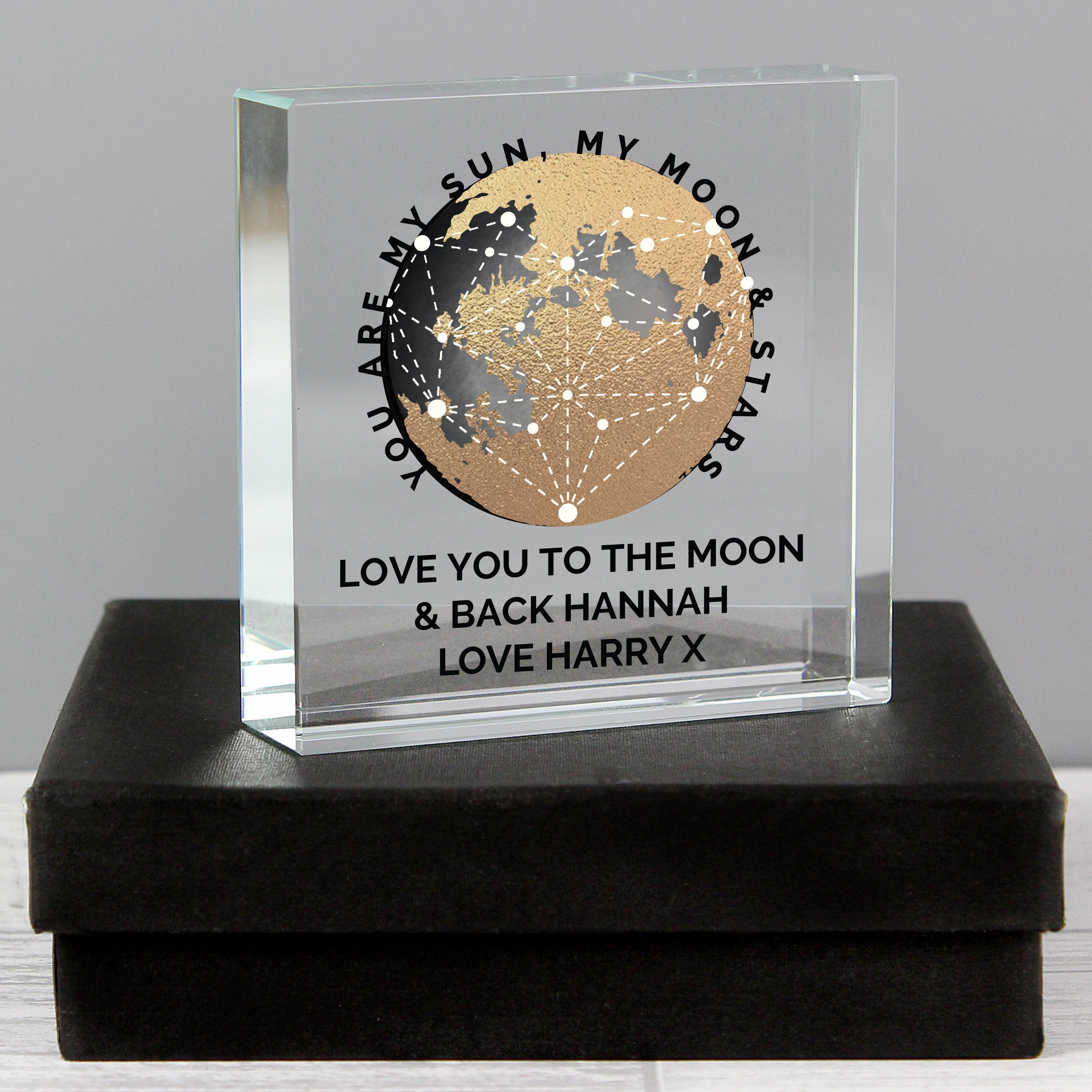 Personalised You Are My Sun My Moon Crystal Token