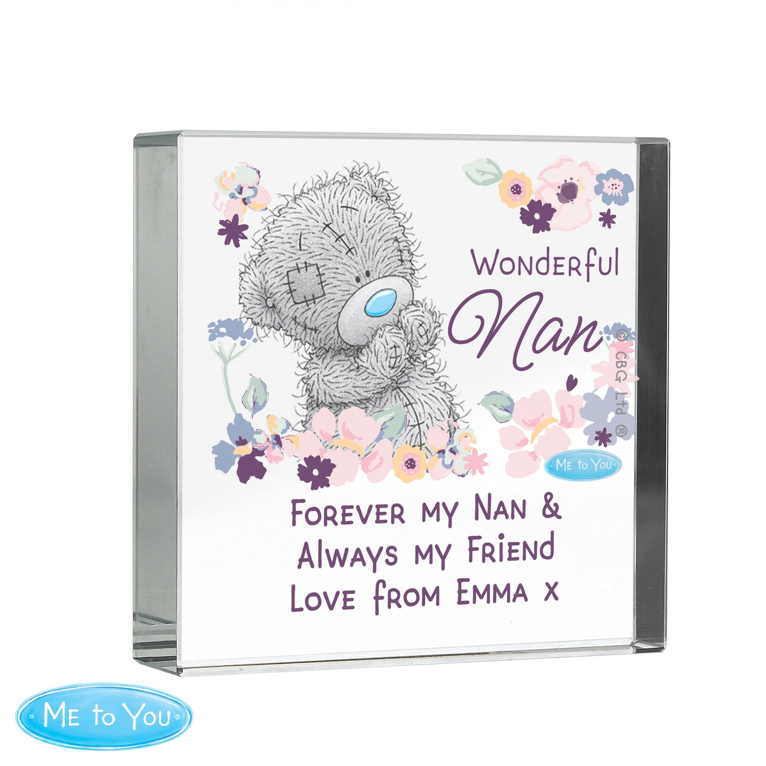 Personalised Me to You Wonderful Nan Crystal Token