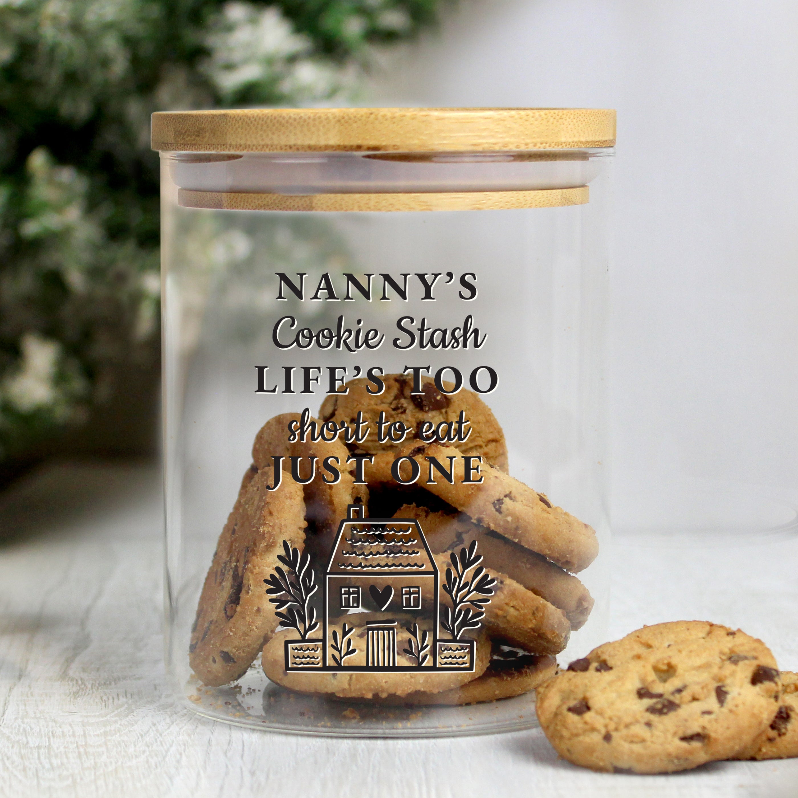 Personalised Home Glass Storage Jar