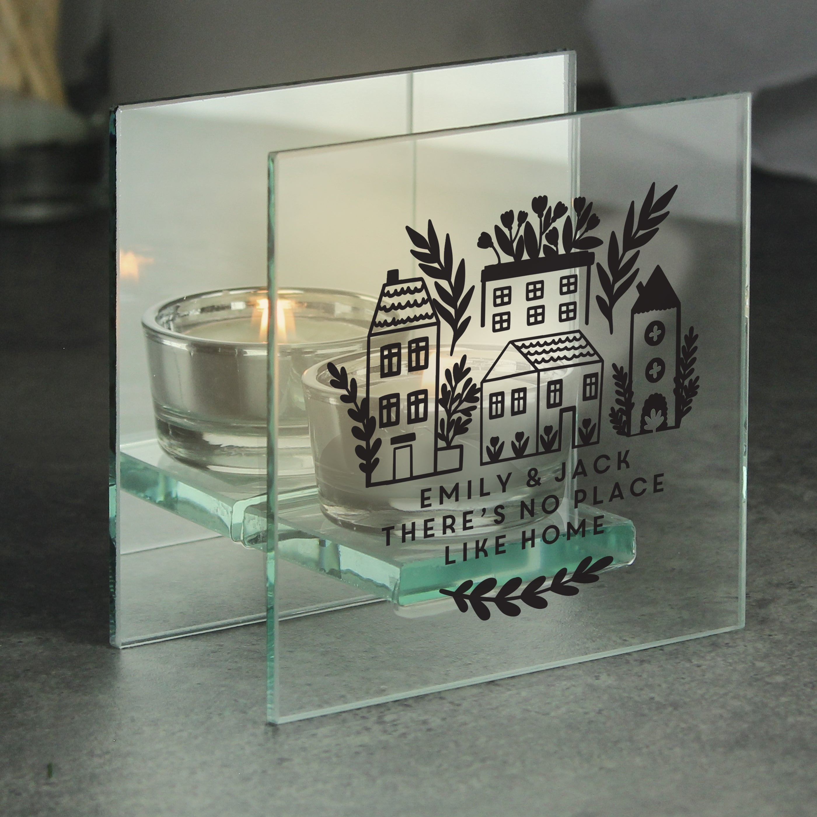 Personalised Home Glass Tealight