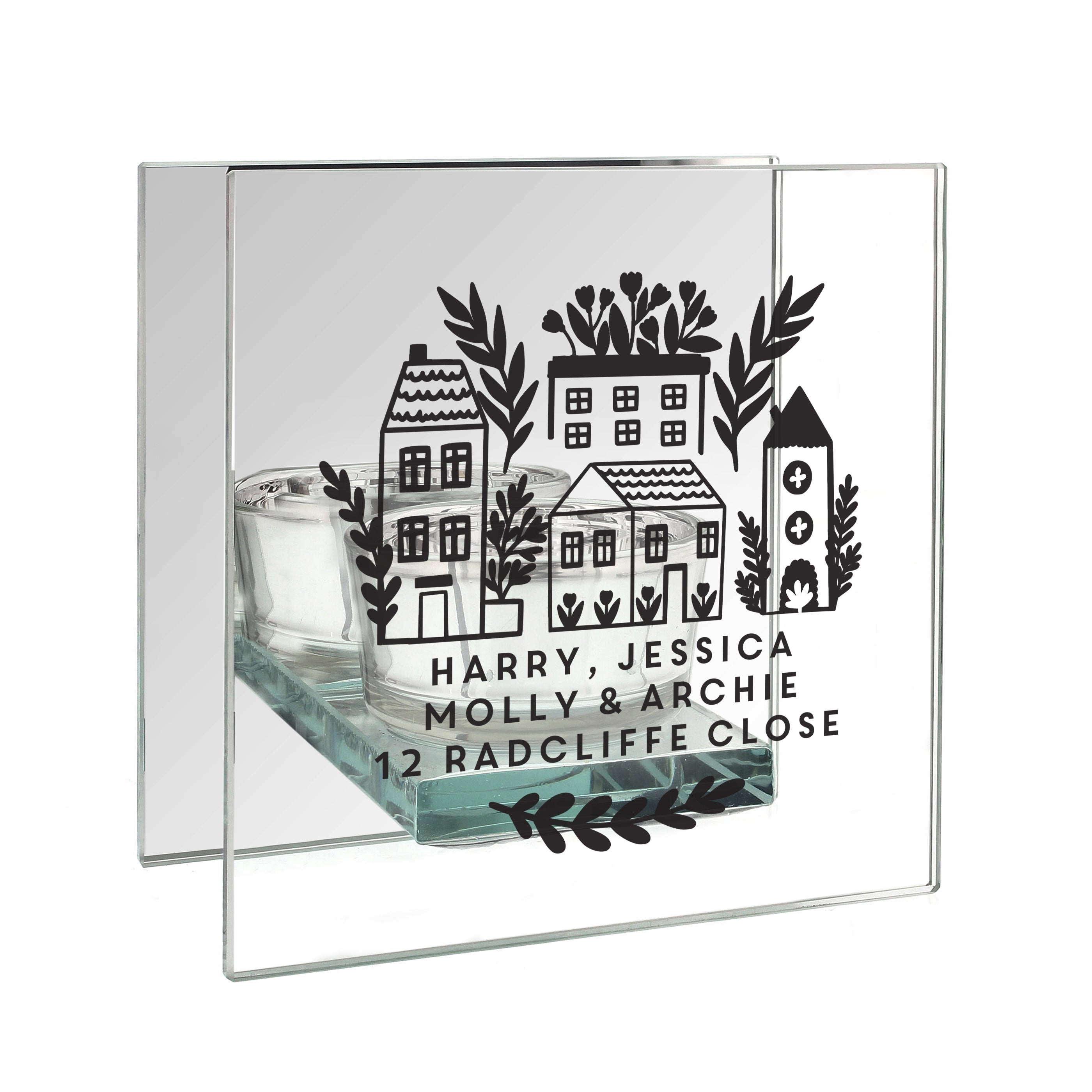 Personalised Home Glass Tealight