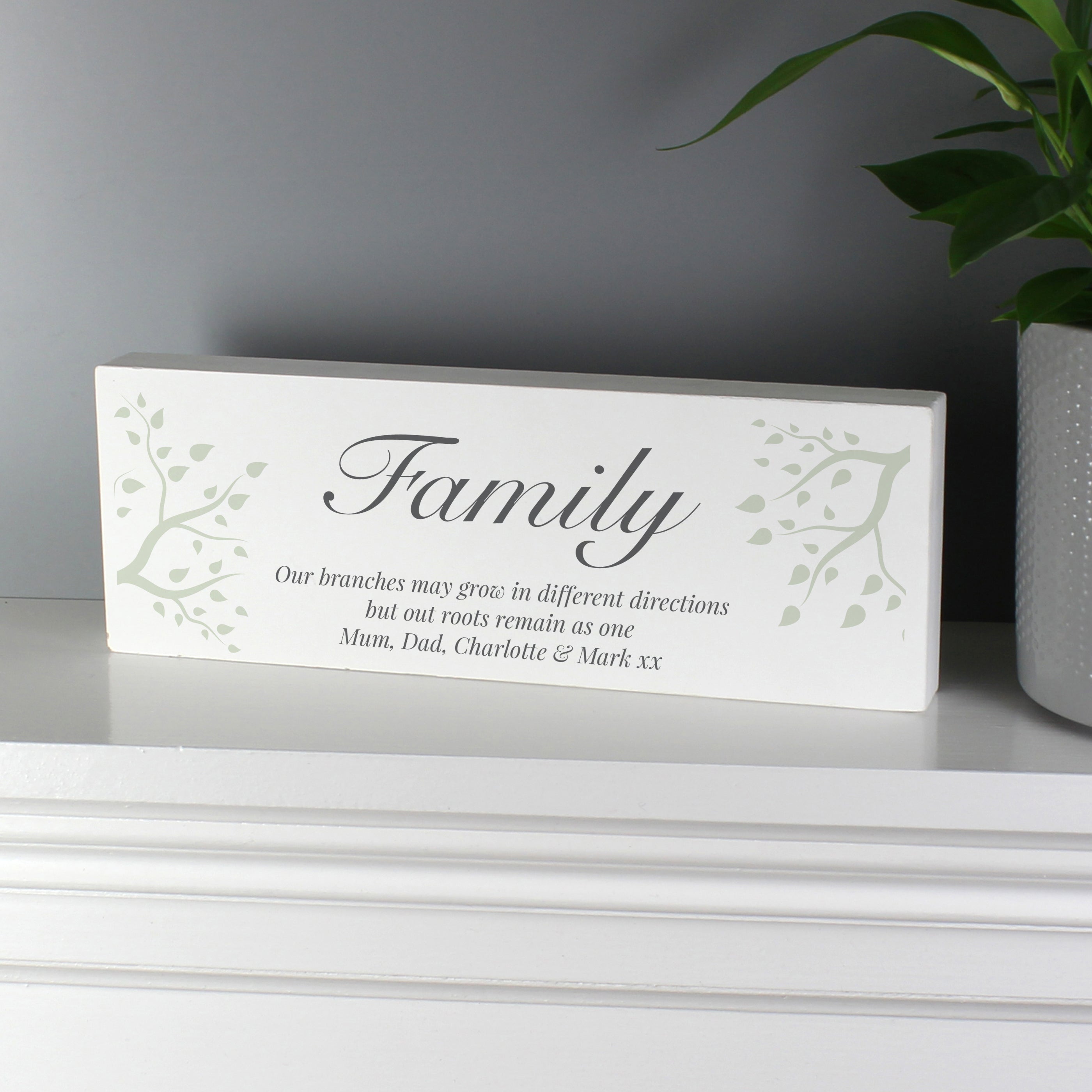 Personalised Branches Wooden Mantel Decoration