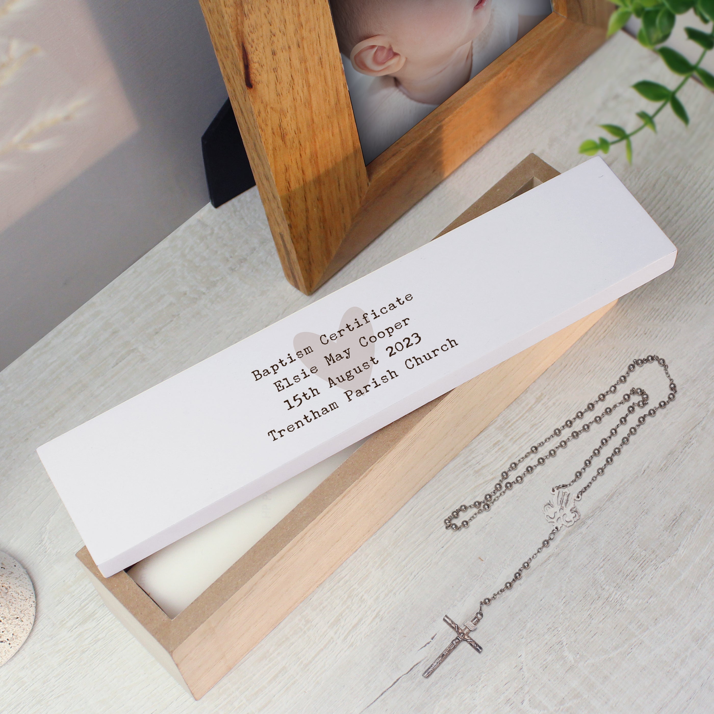 Personalised Free Text Wooden Certificate Holder