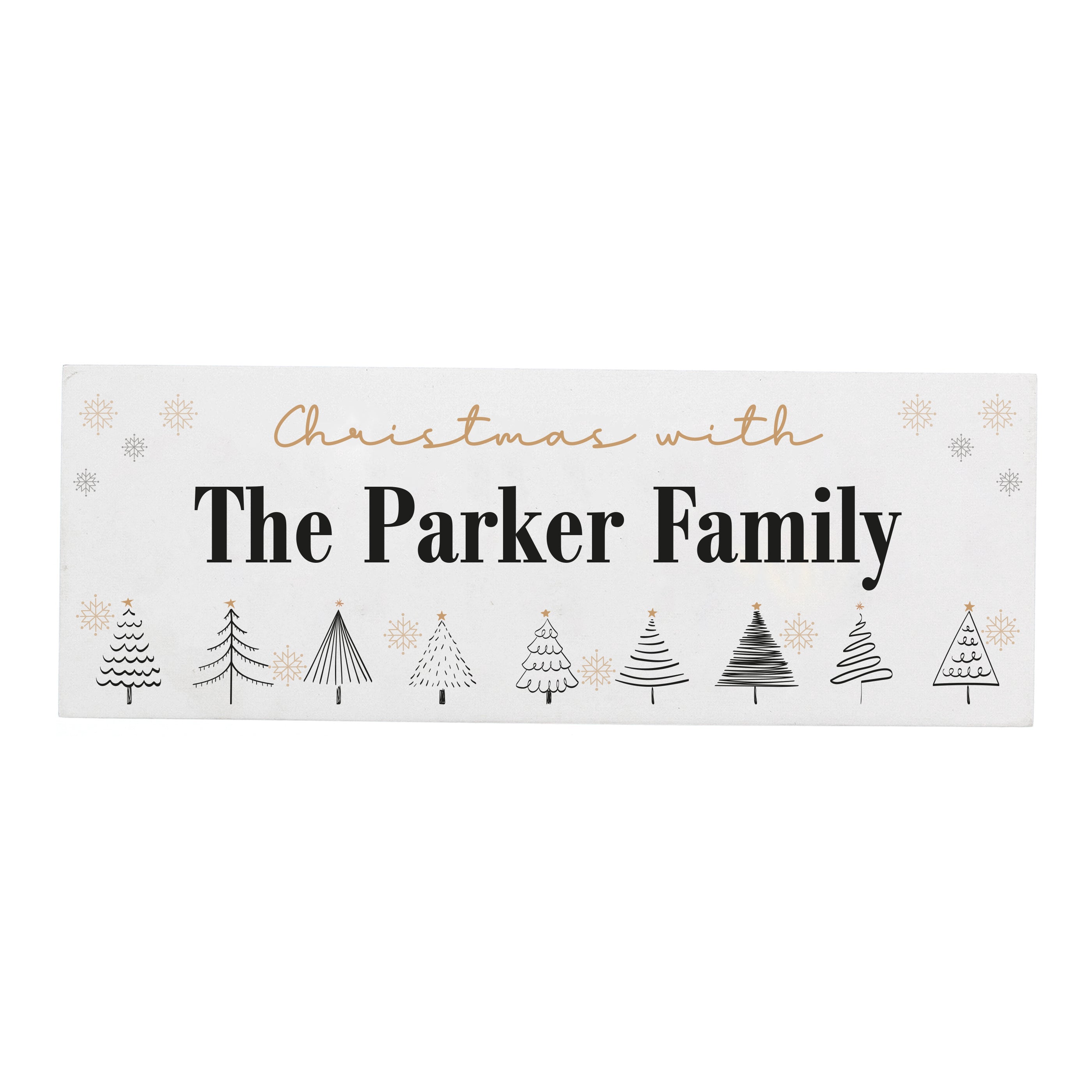 Personalised Christmas Tree Wooden Mantel Ornament