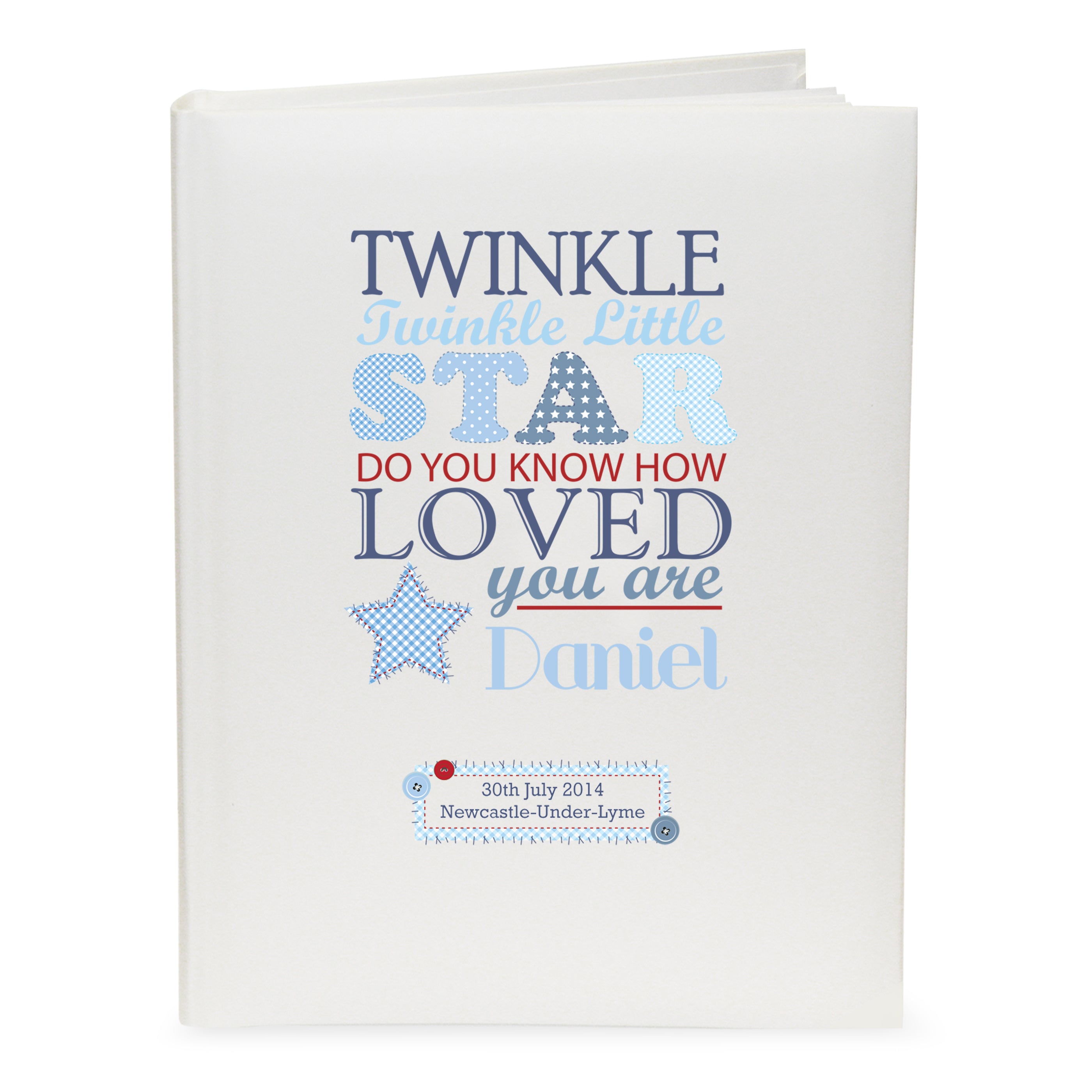 Personalised Twinkle Boys Traditional Photo Album