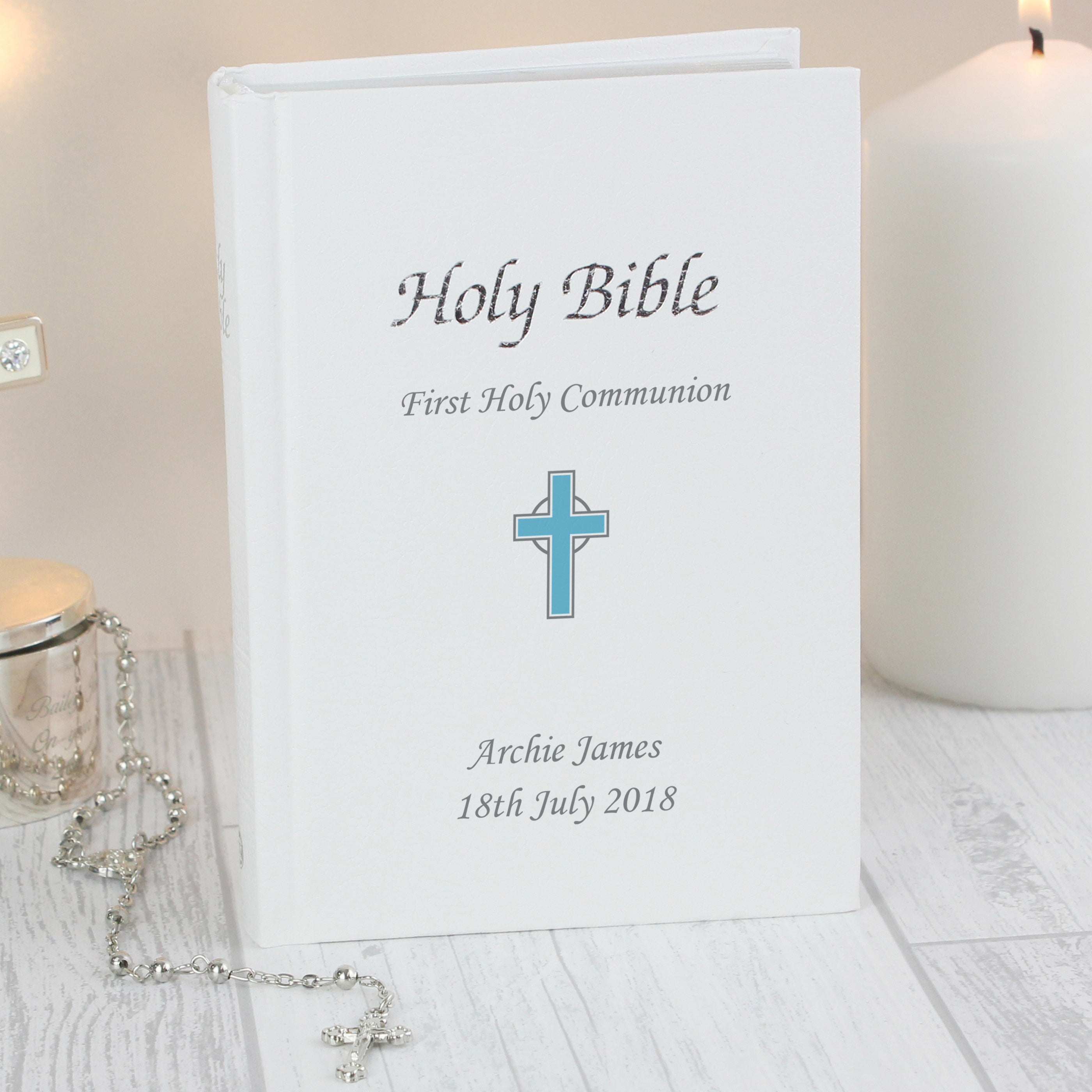 Personalised Blue Cross Bible